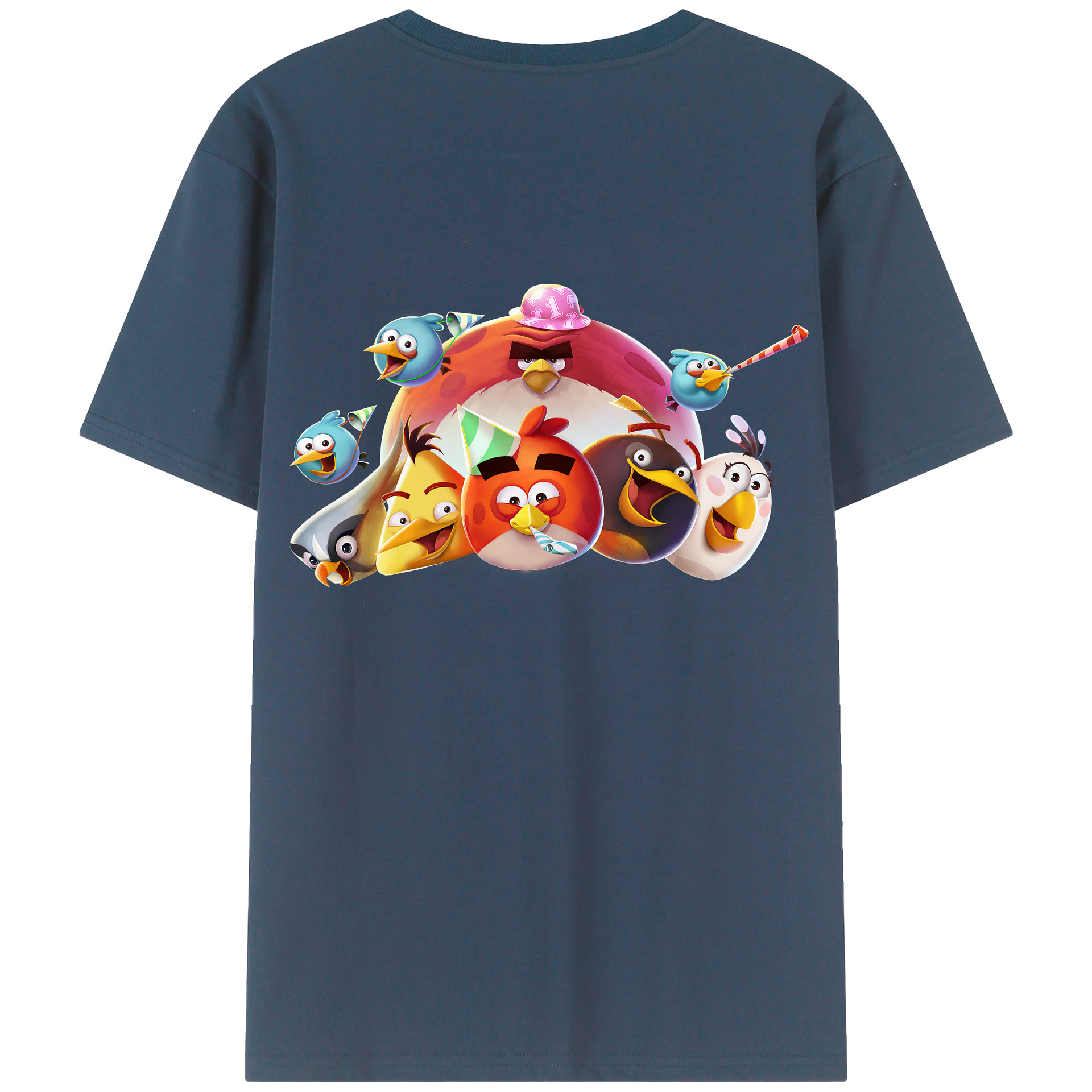 （画像用） Angry Birds アングリーバード 綿100％半袖Tシャツ（背面プリント）