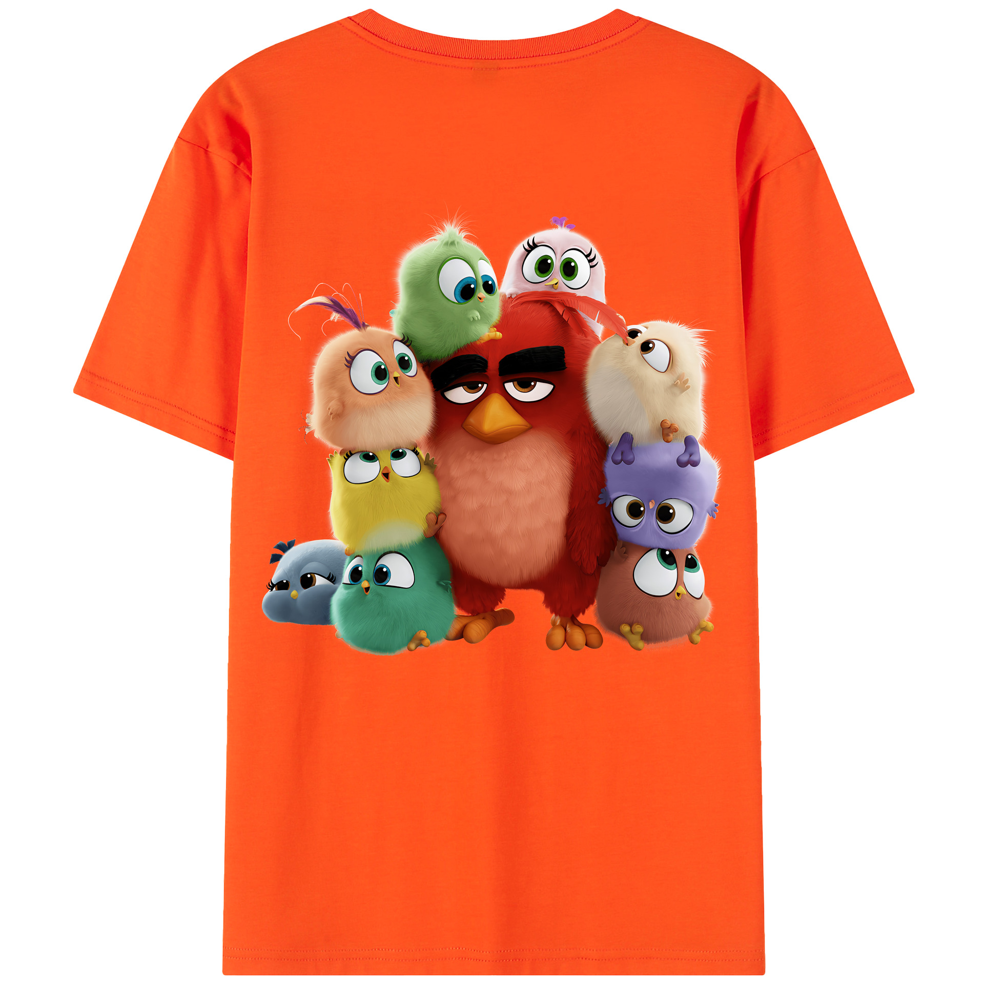 （画像用） Angry Birds アングリーバード 綿100％半袖Tシャツ（背面プリント）