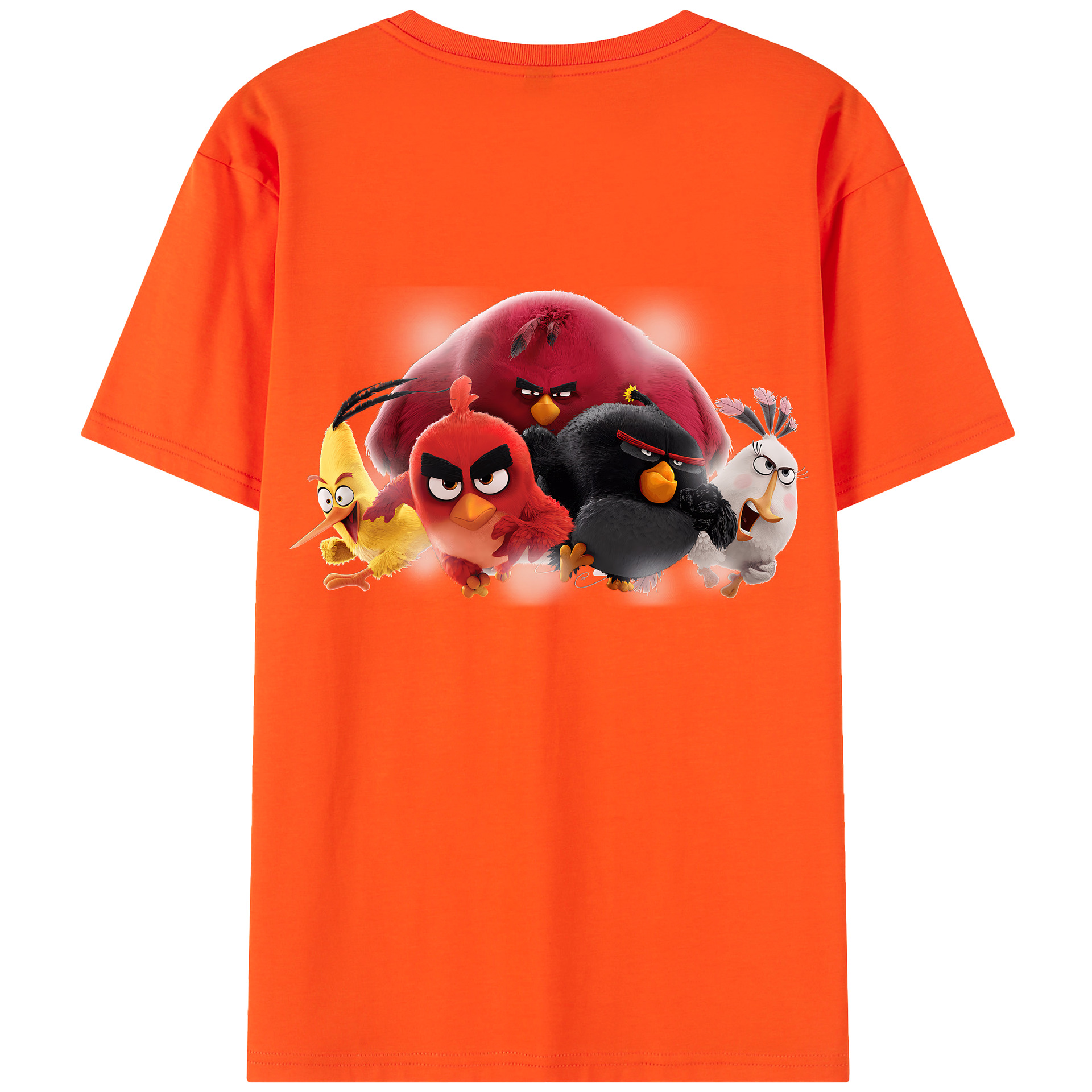 （画像用） Angry Birds アングリーバード 綿100％半袖Tシャツ（背面プリント）
