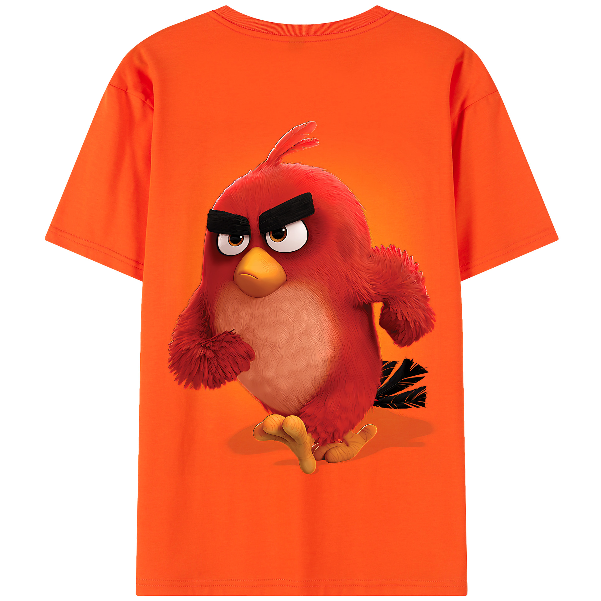 （画像用） Angry Birds アングリーバード 綿100％半袖Tシャツ（背面プリント）