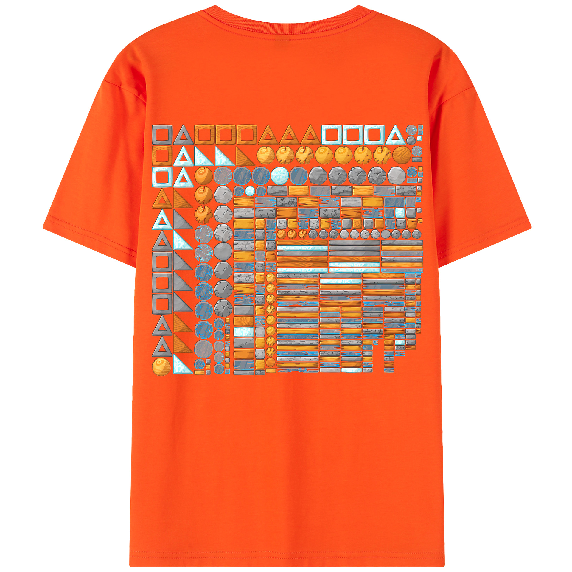 （画像用） Angry Birds アングリーバード 綿100％半袖Tシャツ（背面プリント）