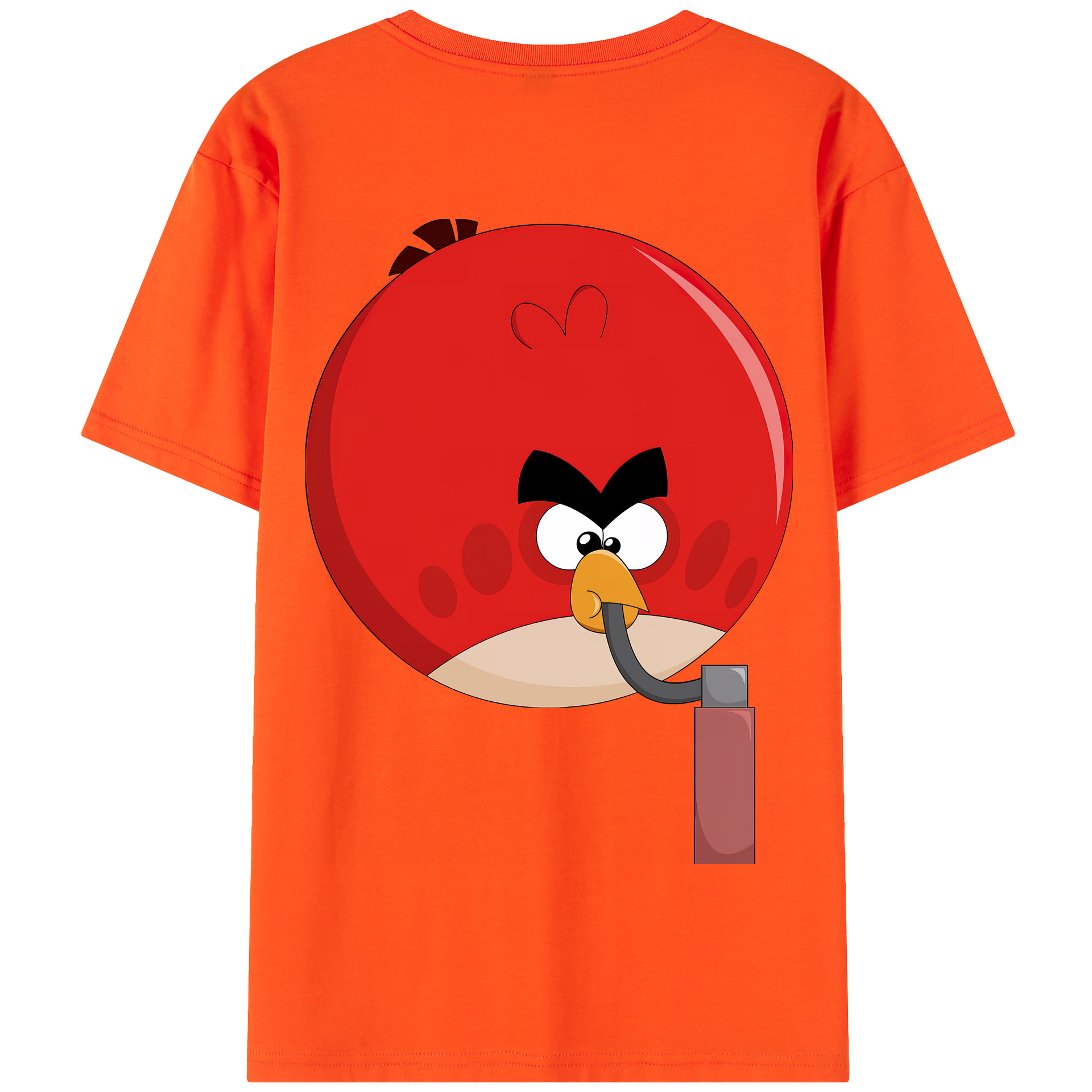 （画像用） Angry Birds アングリーバード 綿100％半袖Tシャツ（背面プリント）