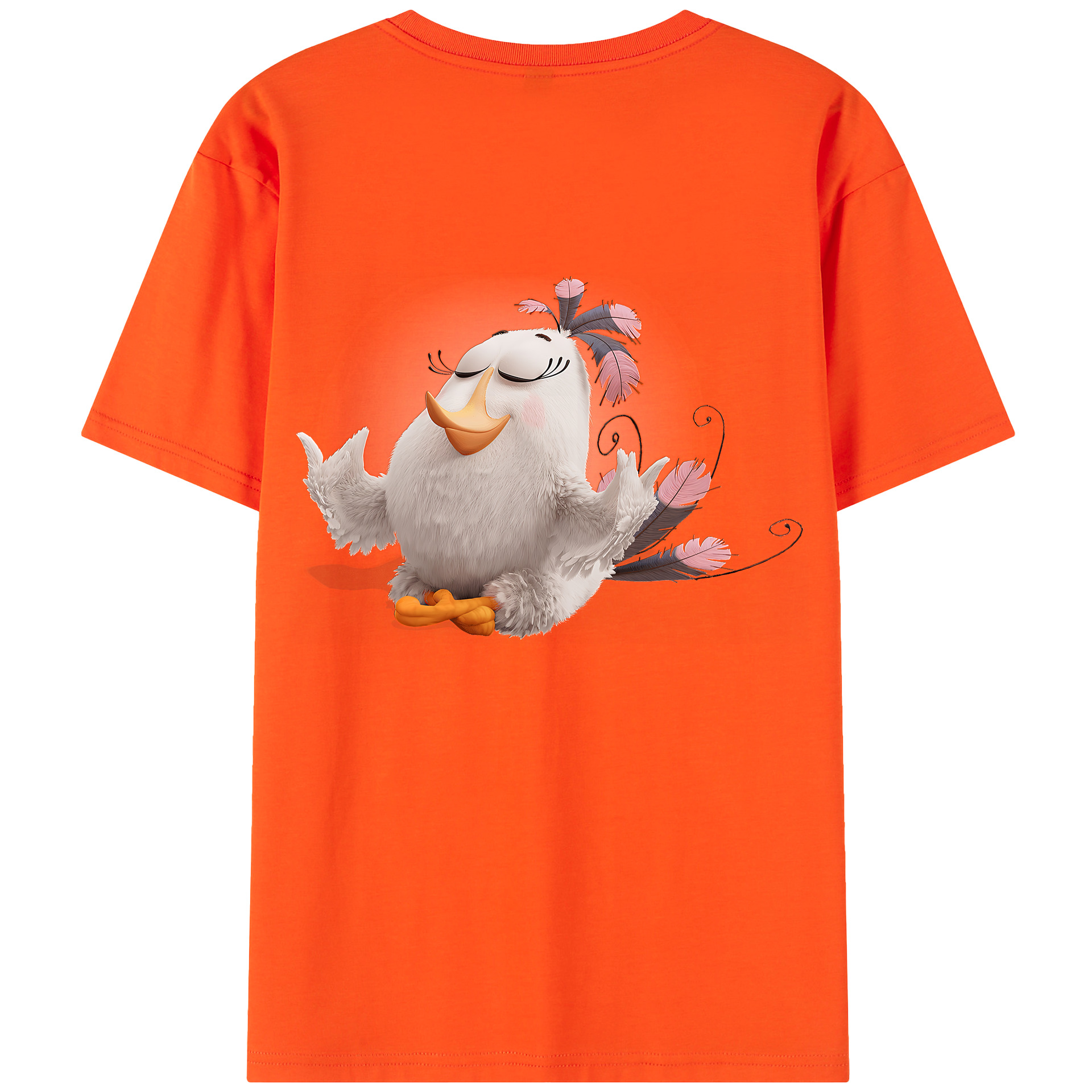 （画像用） Angry Birds アングリーバード 綿100％半袖Tシャツ（背面プリント）