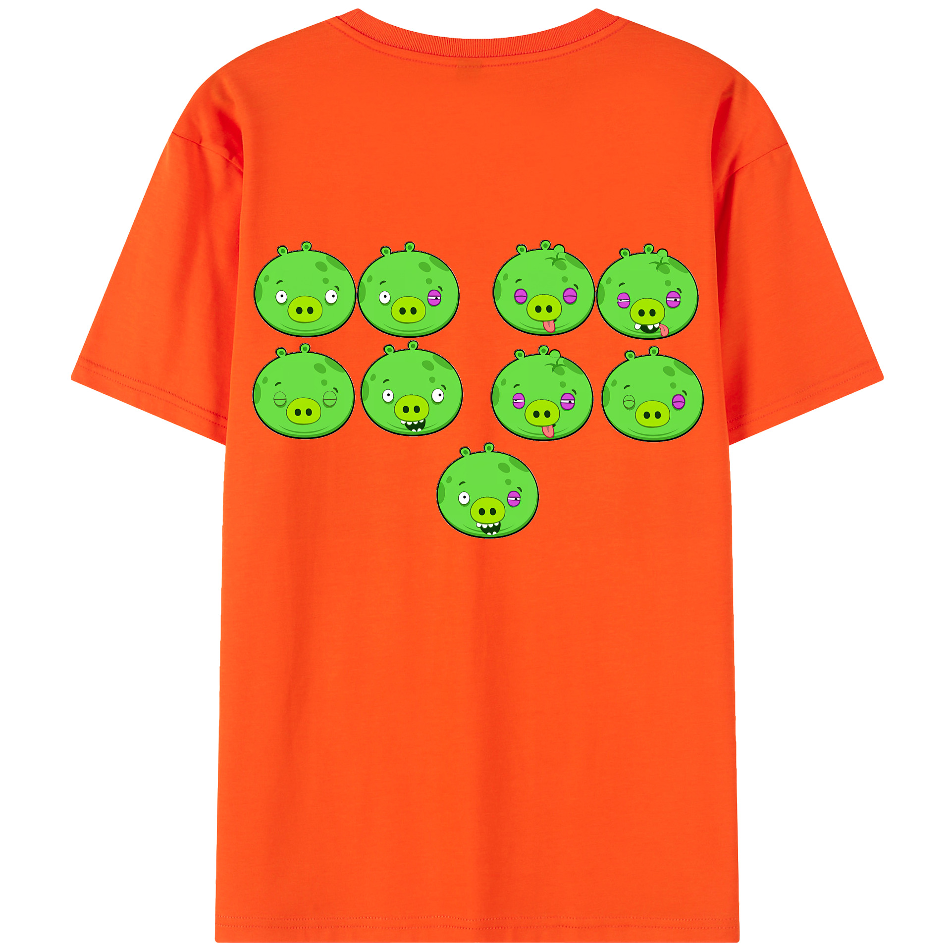（画像用） Angry Birds アングリーバード 綿100％半袖Tシャツ（背面プリント）