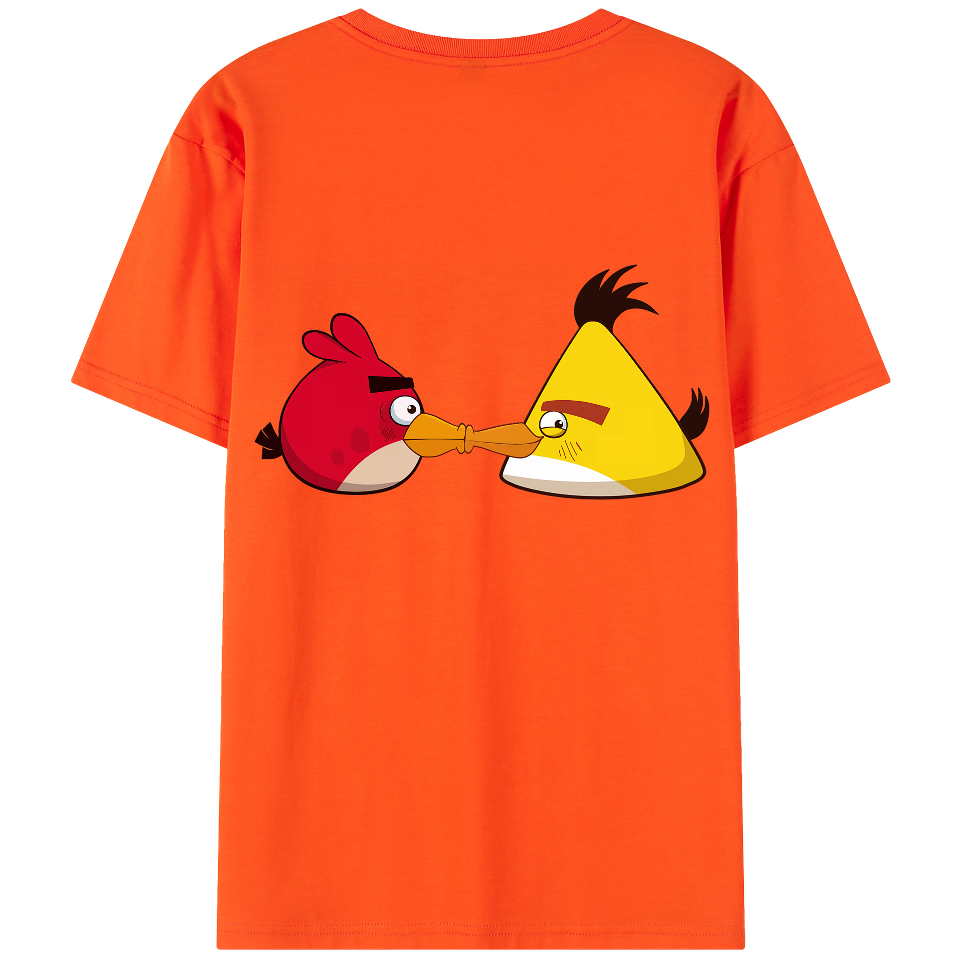 （画像用） Angry Birds アングリーバード 綿100％半袖Tシャツ（背面プリント）