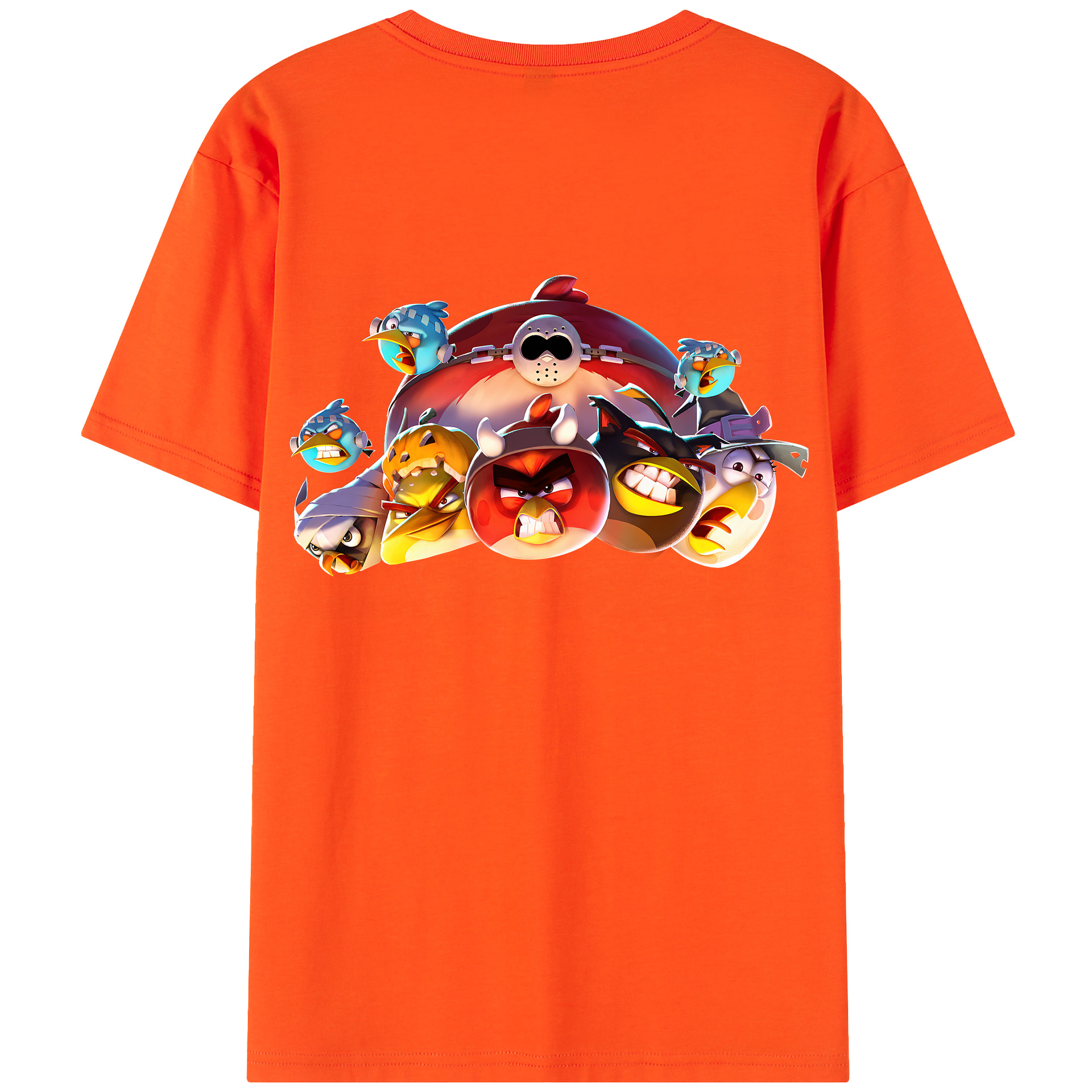 （画像用） Angry Birds アングリーバード 綿100％半袖Tシャツ（背面プリント）