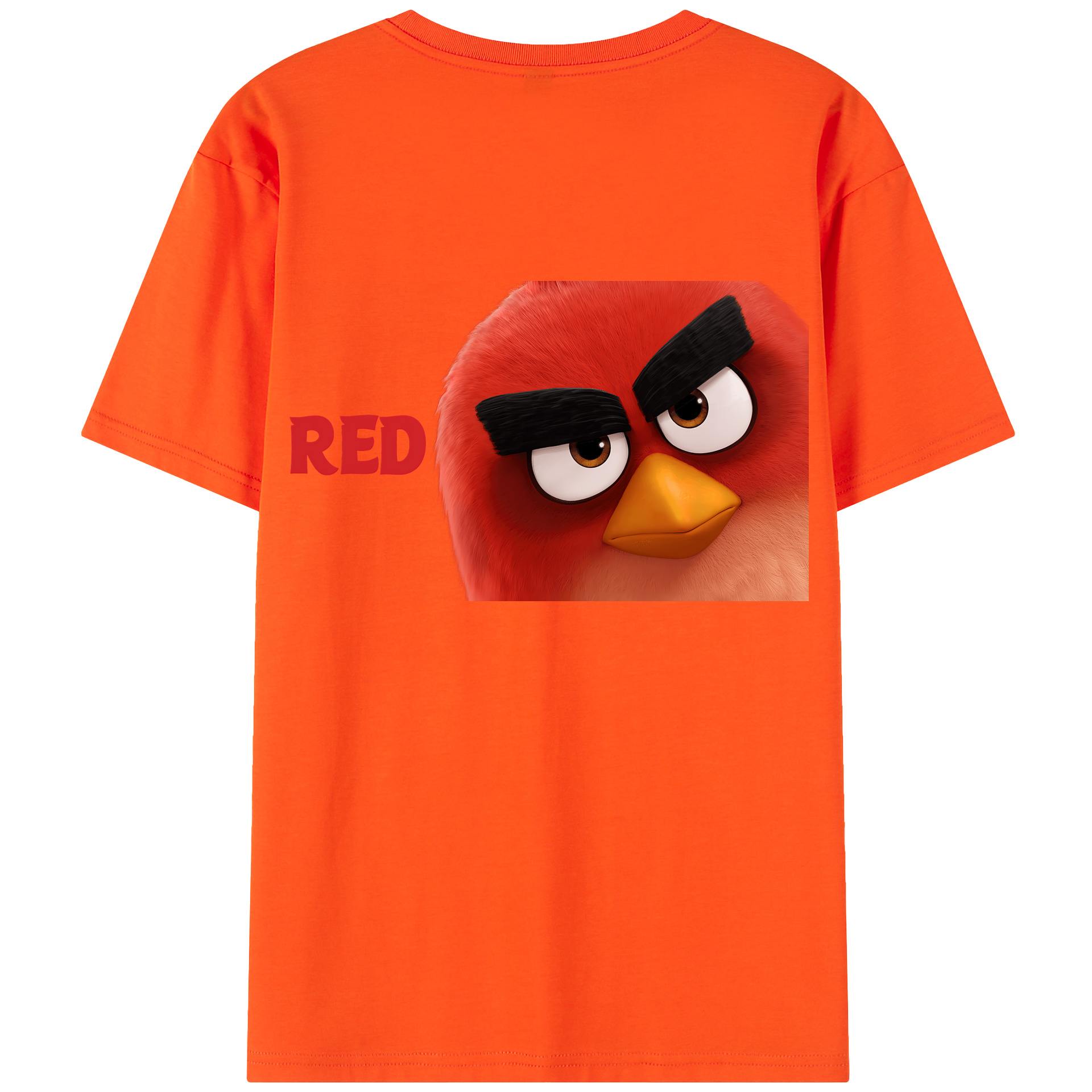 （画像用） Angry Birds アングリーバード 綿100％半袖Tシャツ（背面プリント）