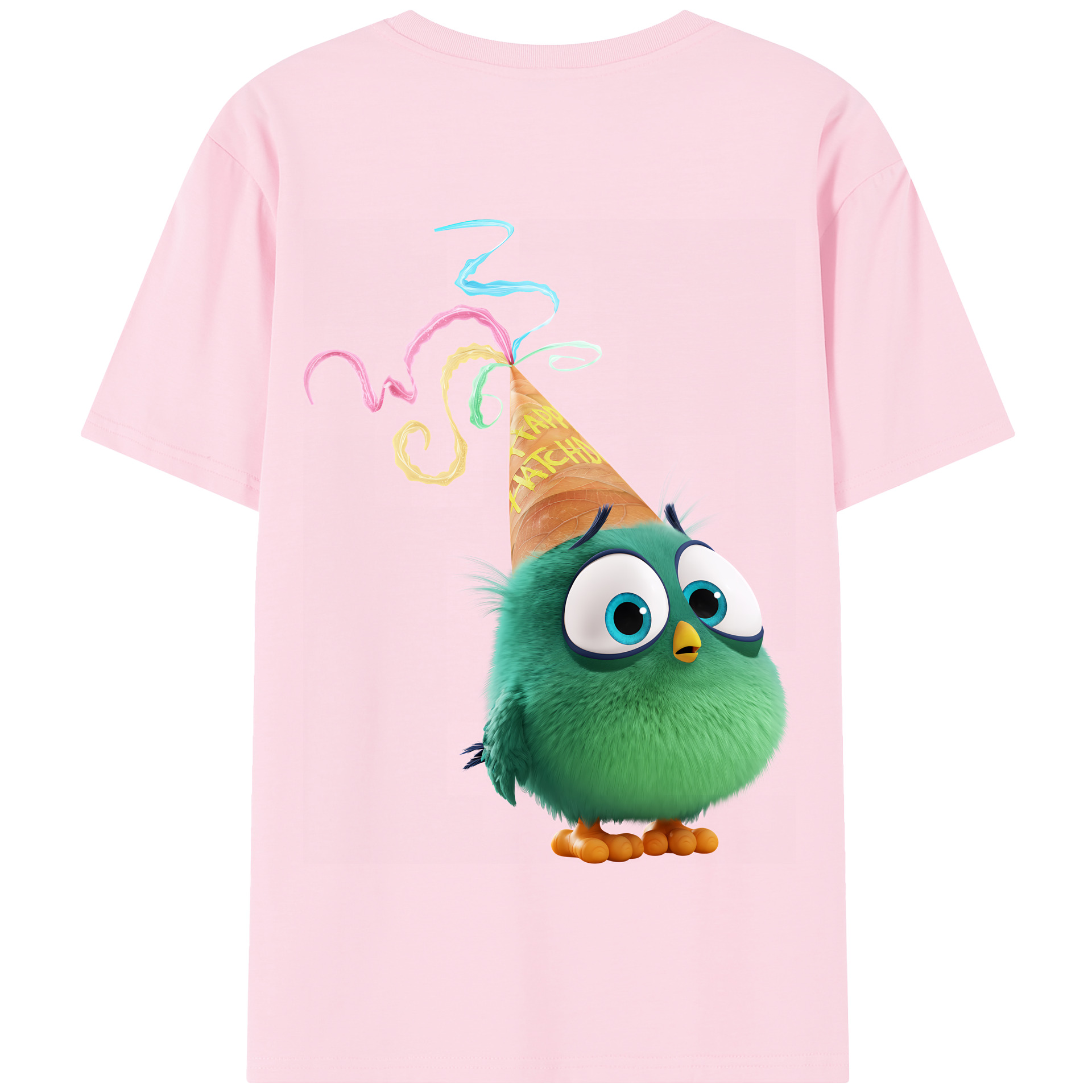 （画像用） Angry Birds アングリーバード 綿100％半袖Tシャツ（背面プリント）