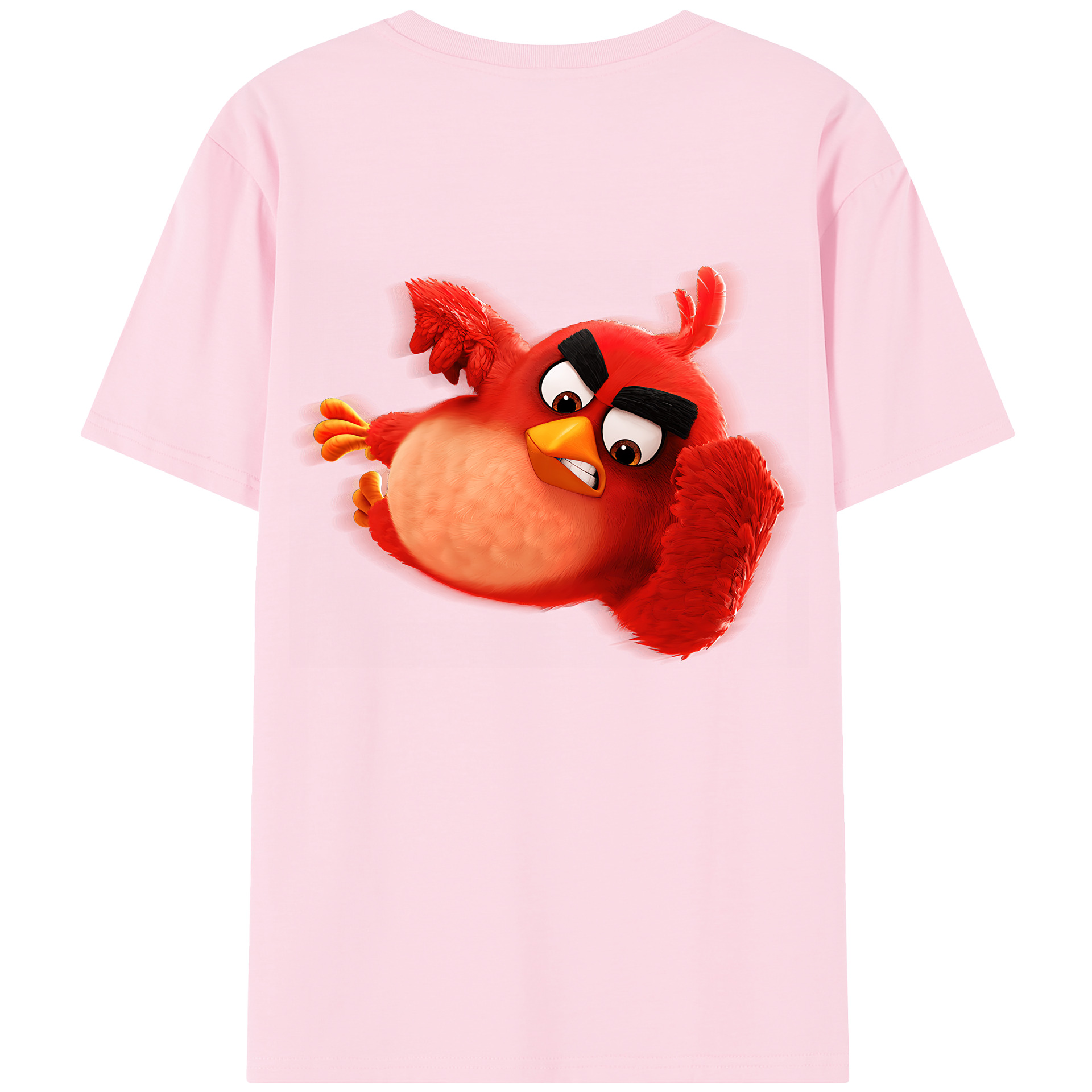 （画像用） Angry Birds アングリーバード 綿100％半袖Tシャツ（背面プリント）