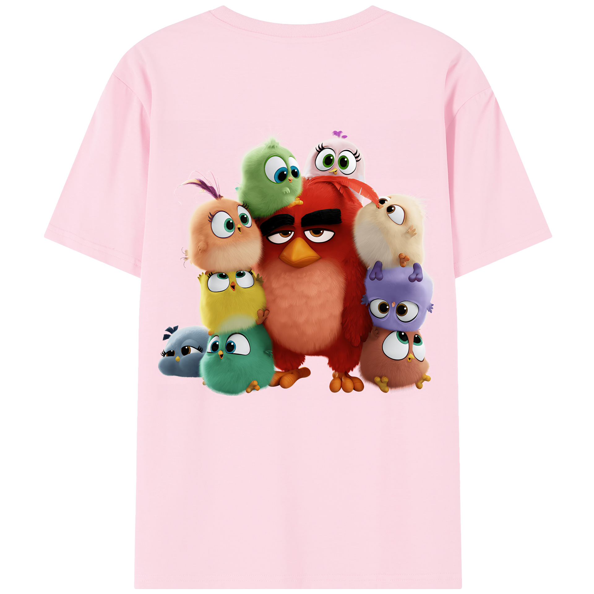 （画像用） Angry Birds アングリーバード 綿100％半袖Tシャツ（背面プリント）