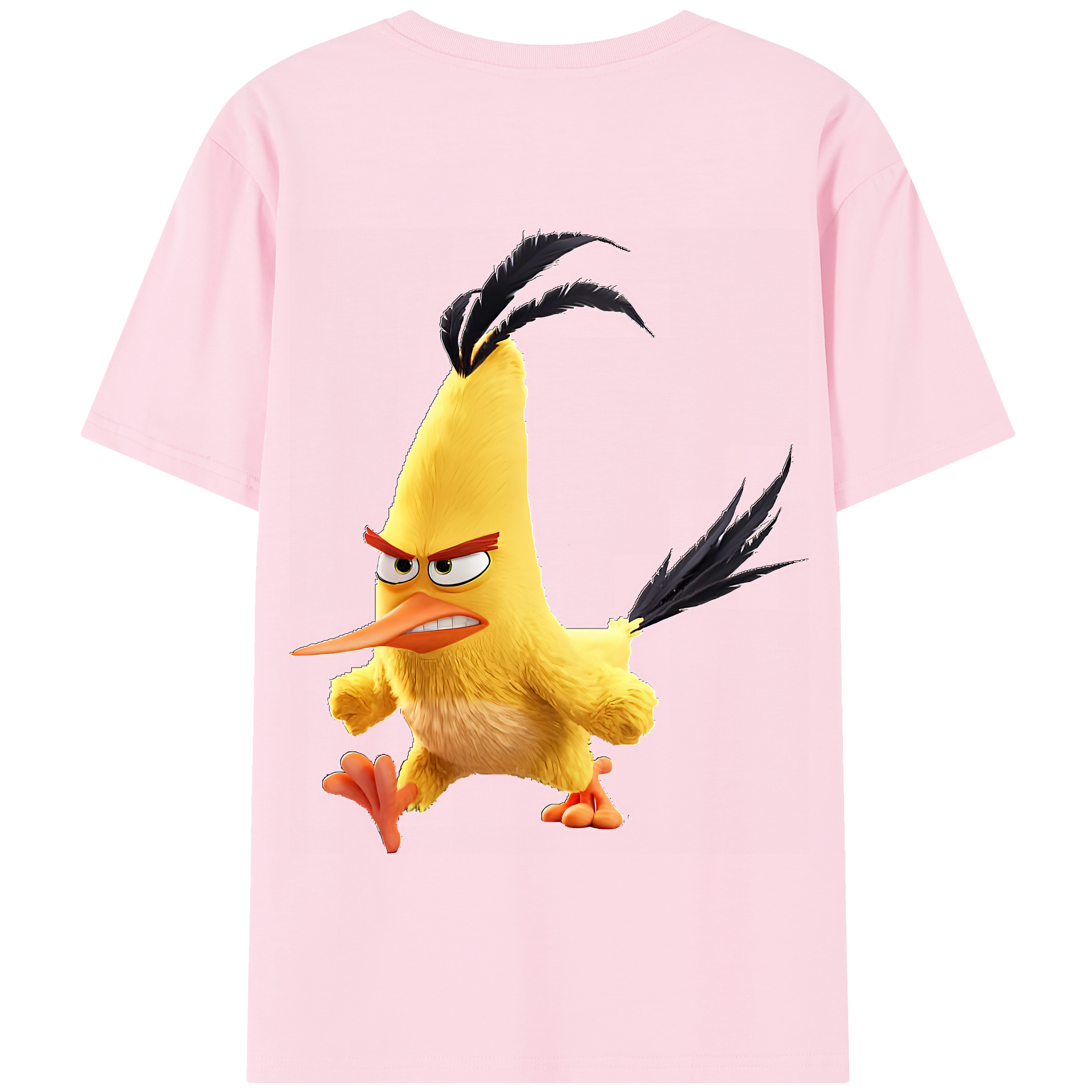 （画像用） Angry Birds アングリーバード 綿100％半袖Tシャツ（背面プリント）