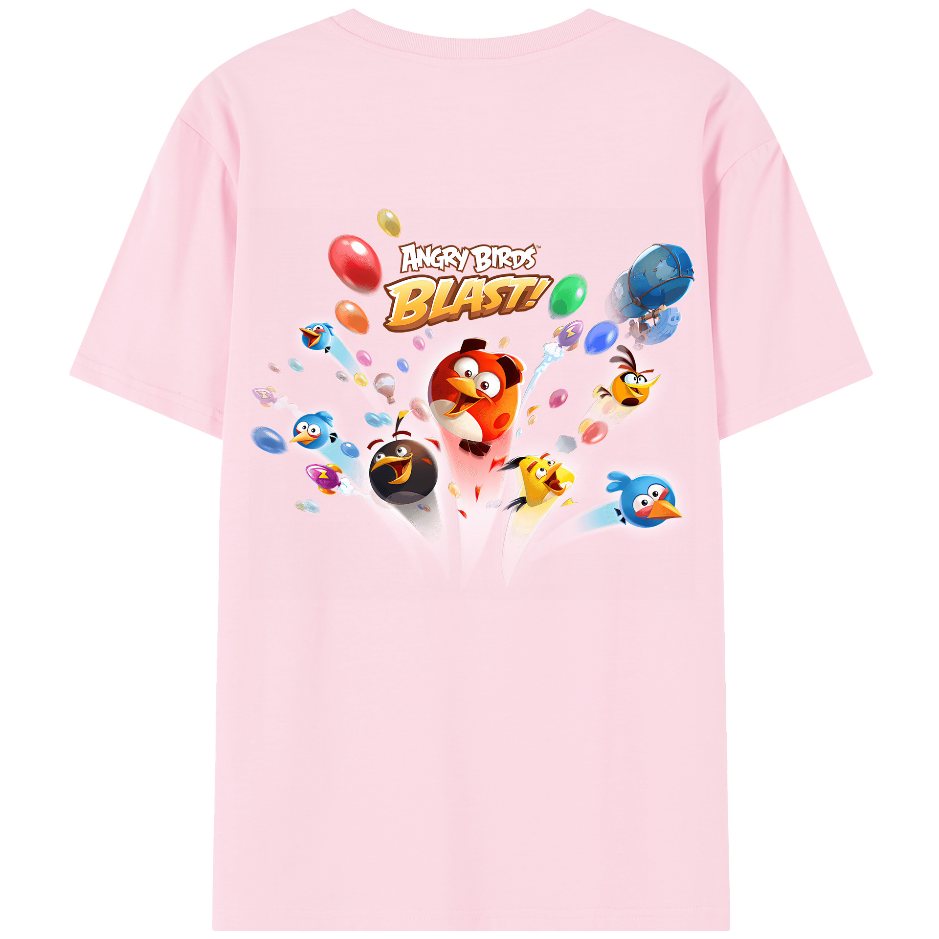 （画像用） Angry Birds アングリーバード 綿100％半袖Tシャツ（背面プリント）
