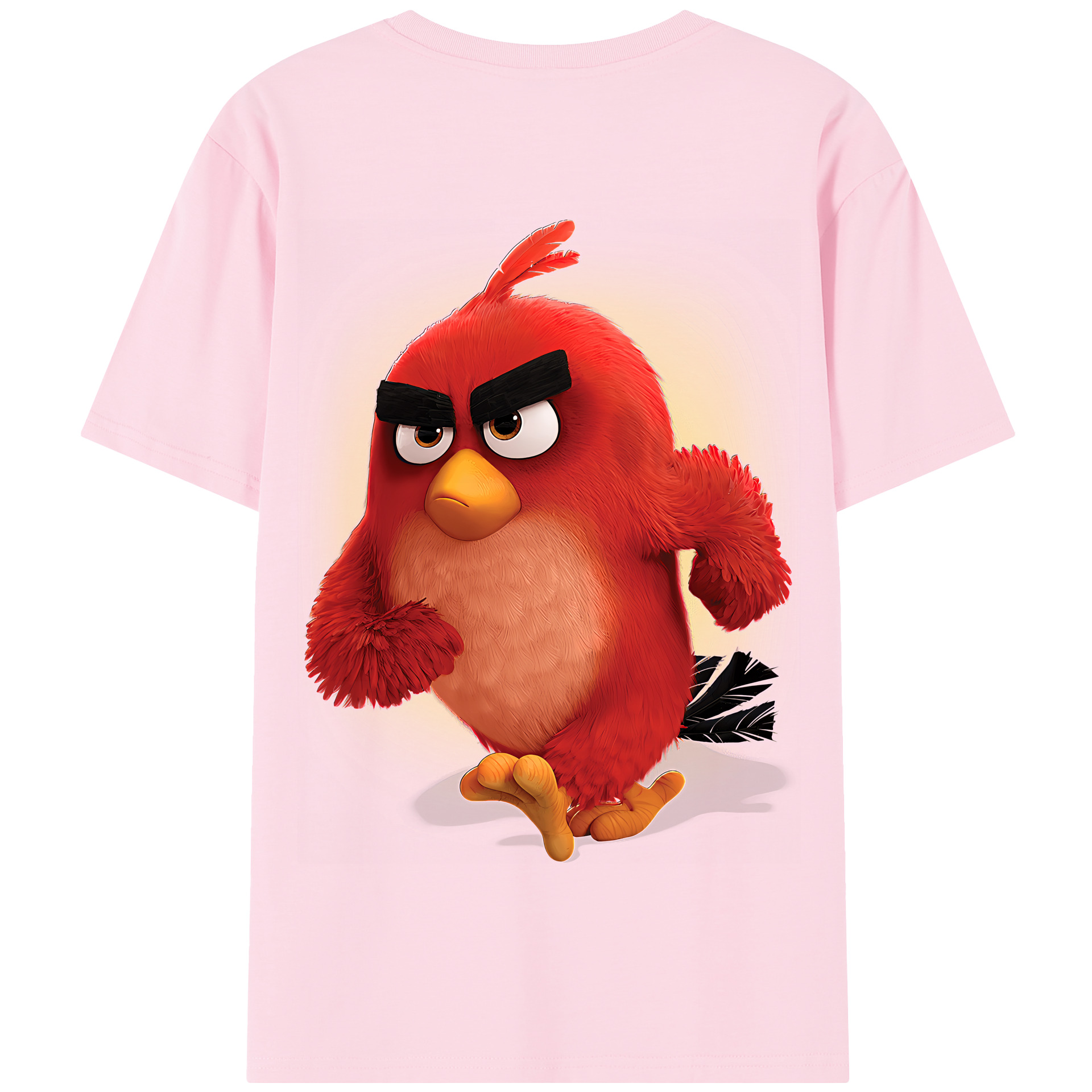 （画像用） Angry Birds アングリーバード 綿100％半袖Tシャツ（背面プリント）