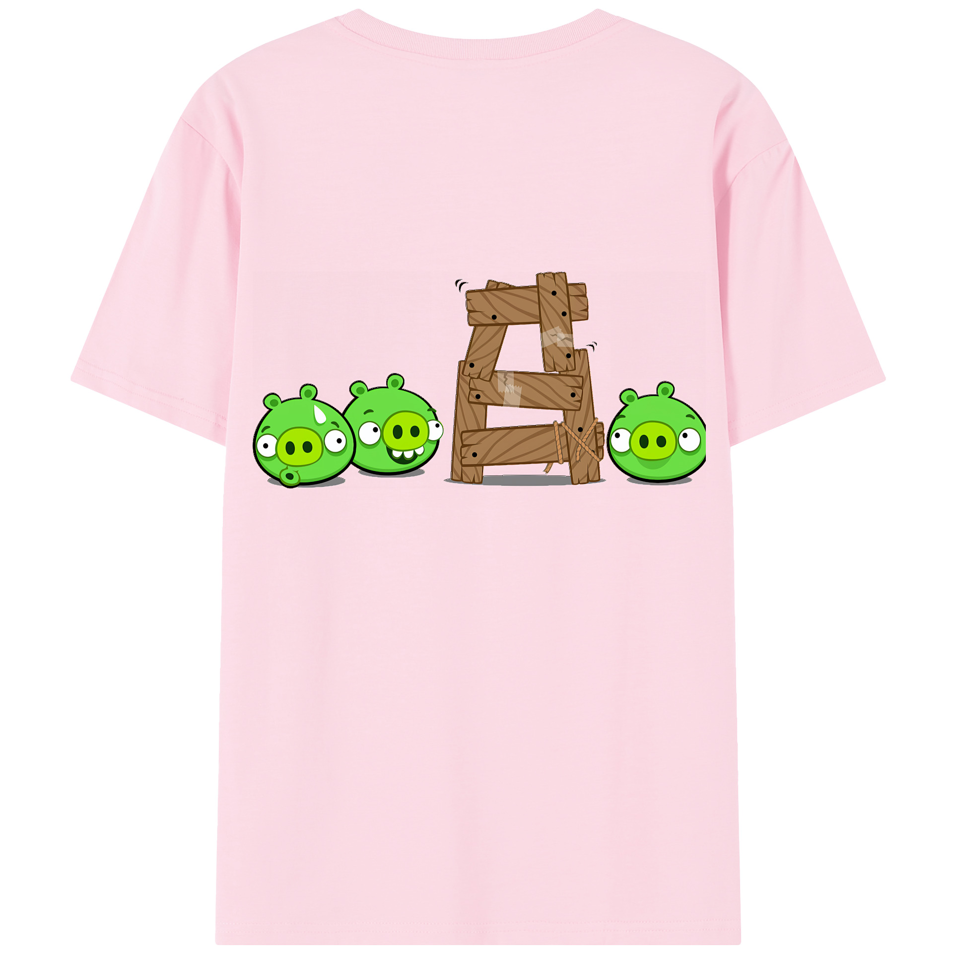 （画像用） Angry Birds アングリーバード 綿100％半袖Tシャツ（背面プリント）