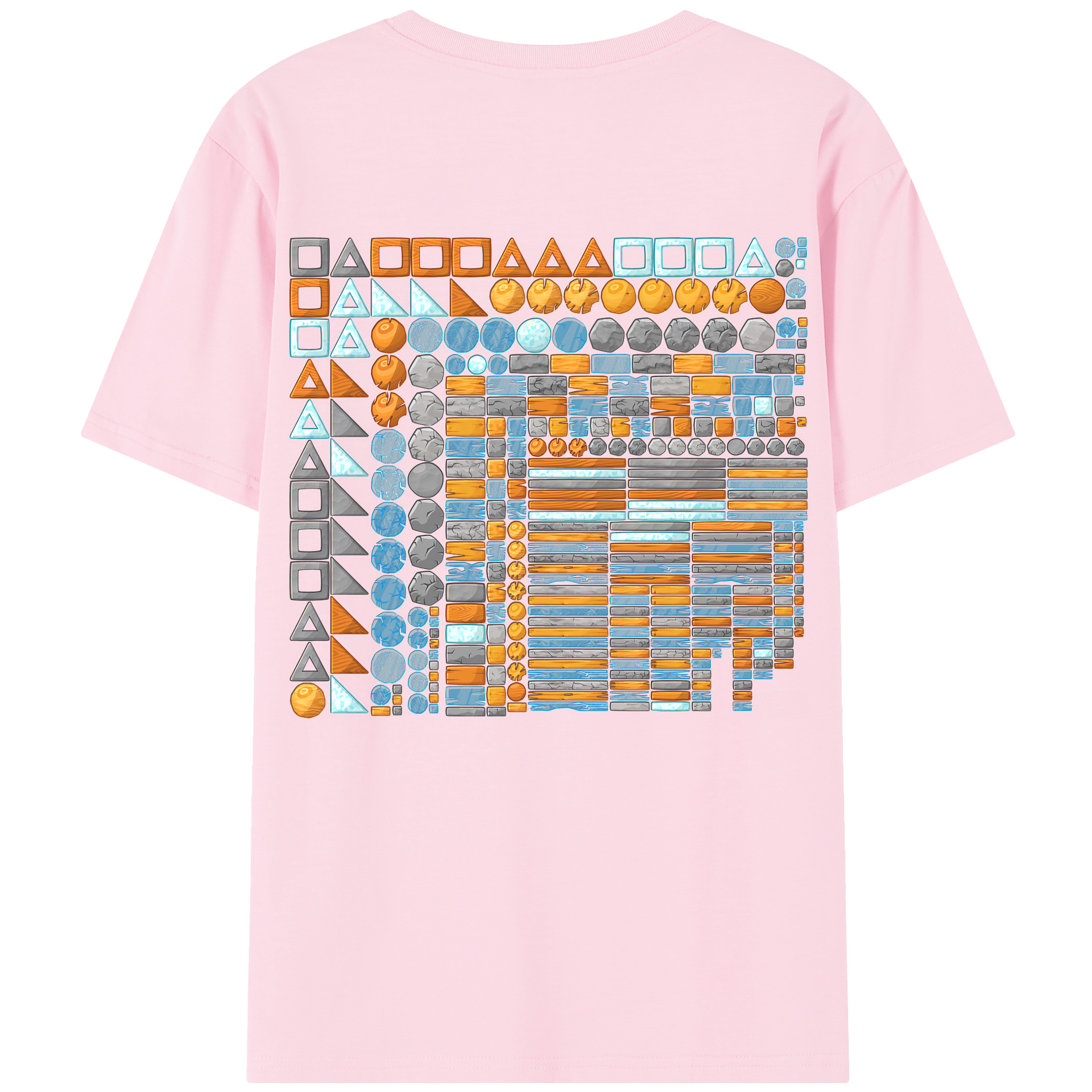 （画像用） Angry Birds アングリーバード 綿100％半袖Tシャツ（背面プリント）