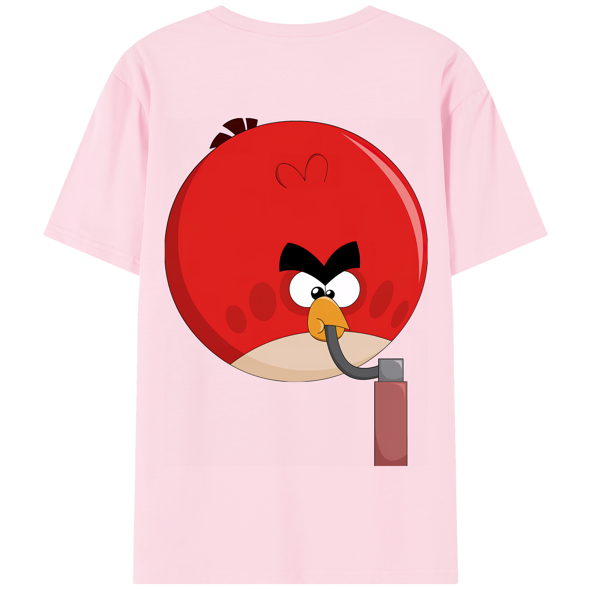 （画像用） Angry Birds アングリーバード 綿100％半袖Tシャツ（背面プリント）