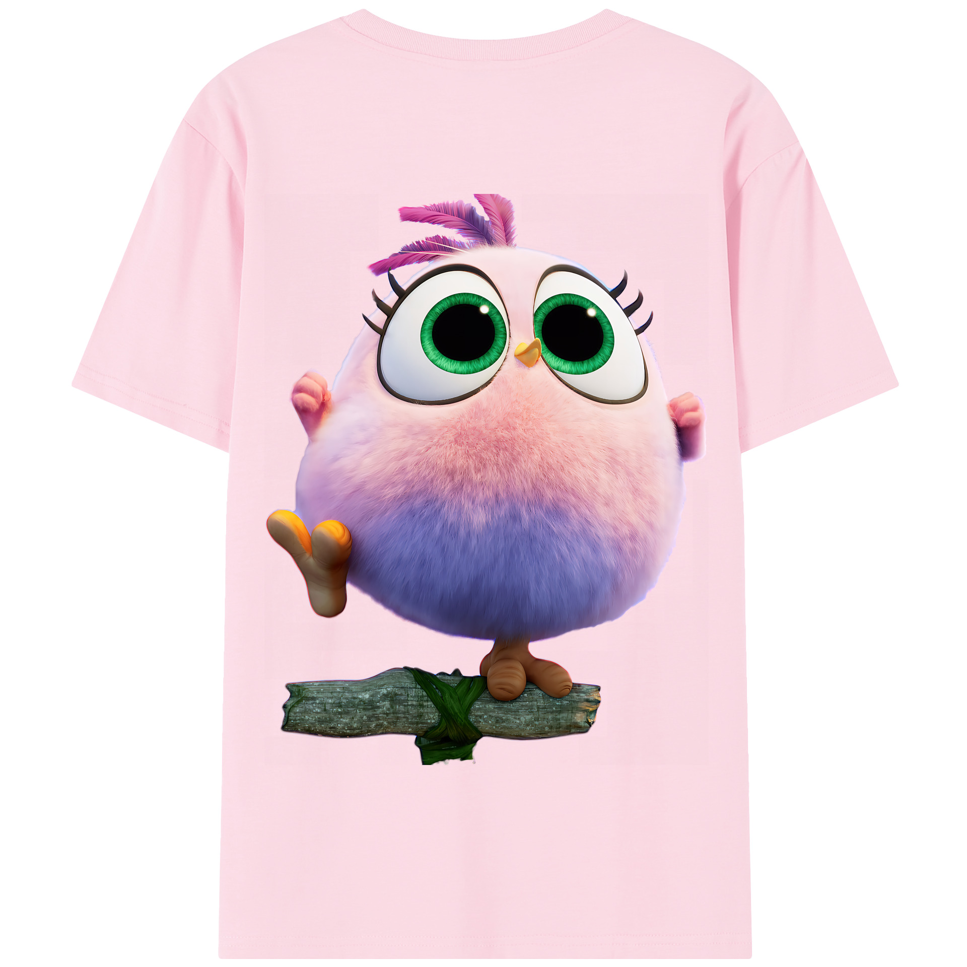 （画像用） Angry Birds アングリーバード 綿100％半袖Tシャツ（背面プリント）
