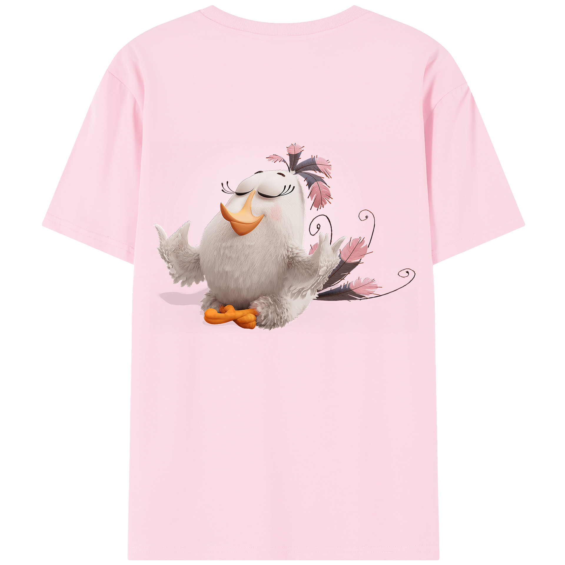 （画像用） Angry Birds アングリーバード 綿100％半袖Tシャツ（背面プリント）