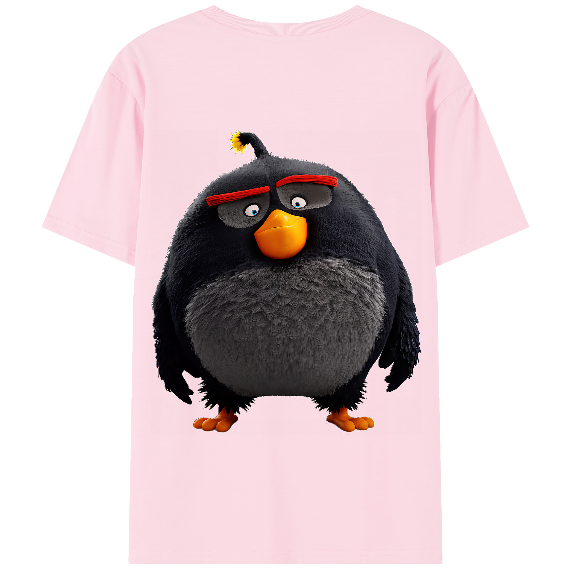 （画像用） Angry Birds アングリーバード 綿100％半袖Tシャツ（背面プリント）