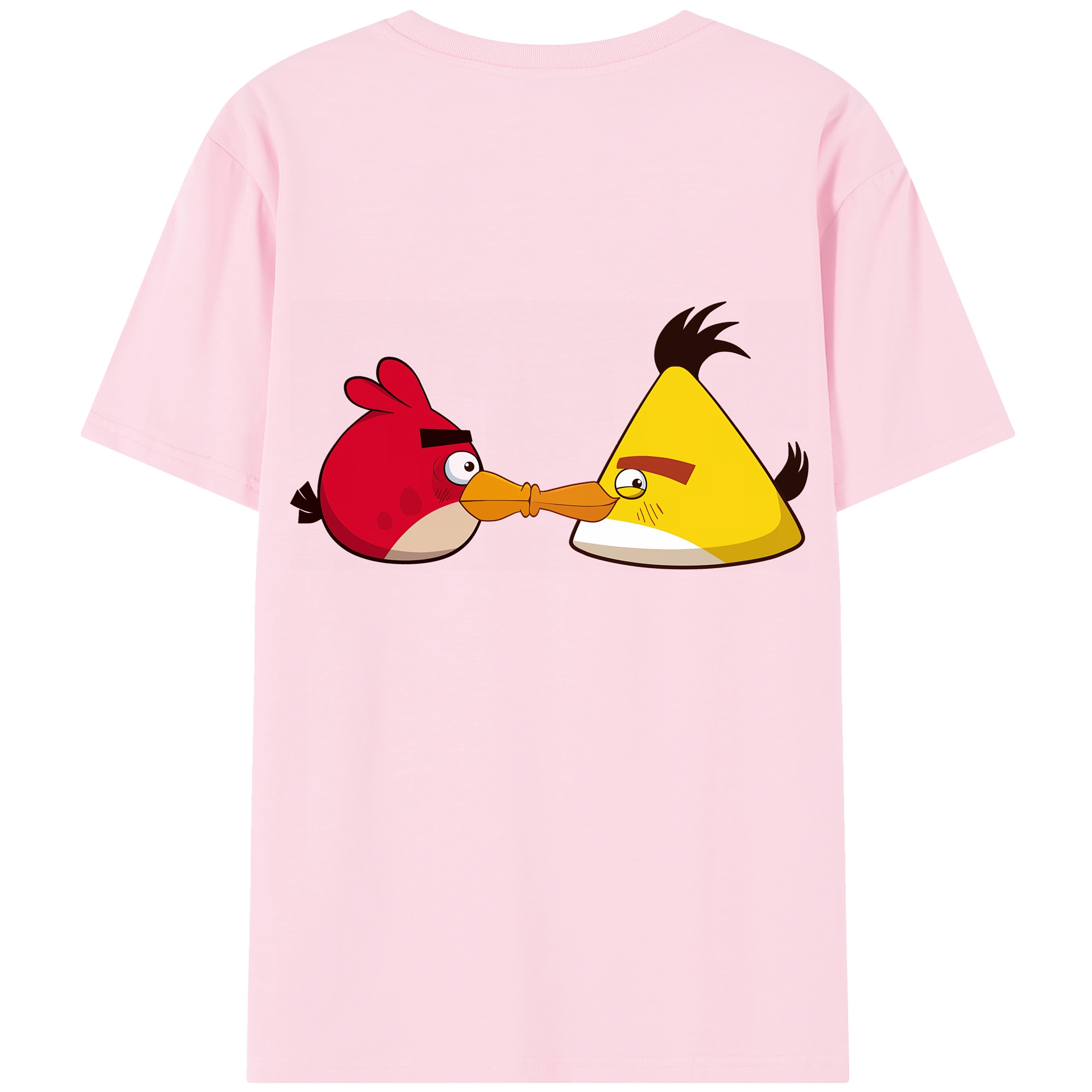 （画像用） Angry Birds アングリーバード 綿100％半袖Tシャツ（背面プリント）