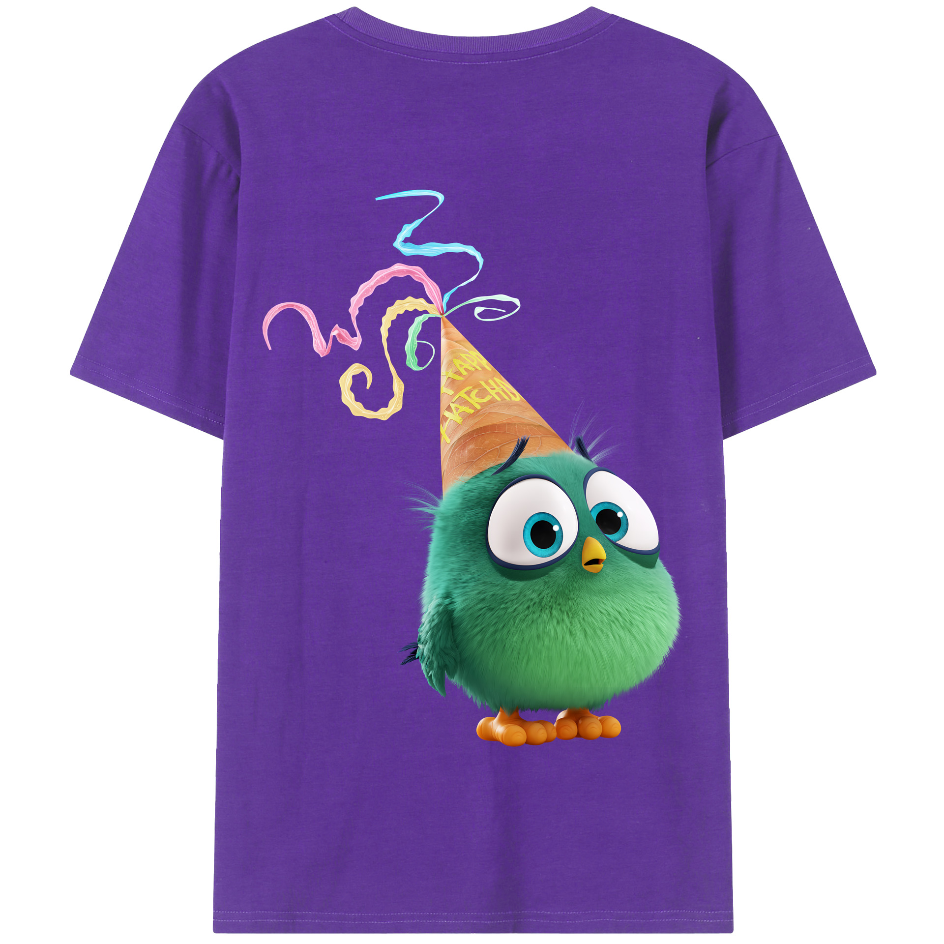 （画像用） Angry Birds アングリーバード 綿100％半袖Tシャツ（背面プリント）