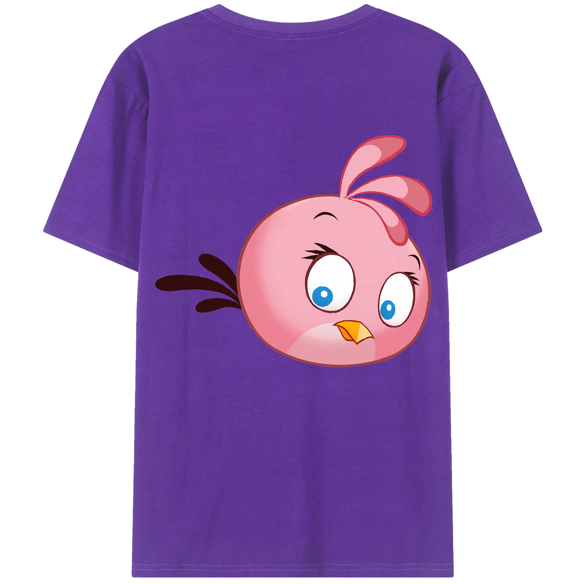 （画像用） Angry Birds アングリーバード 綿100％半袖Tシャツ（背面プリント）