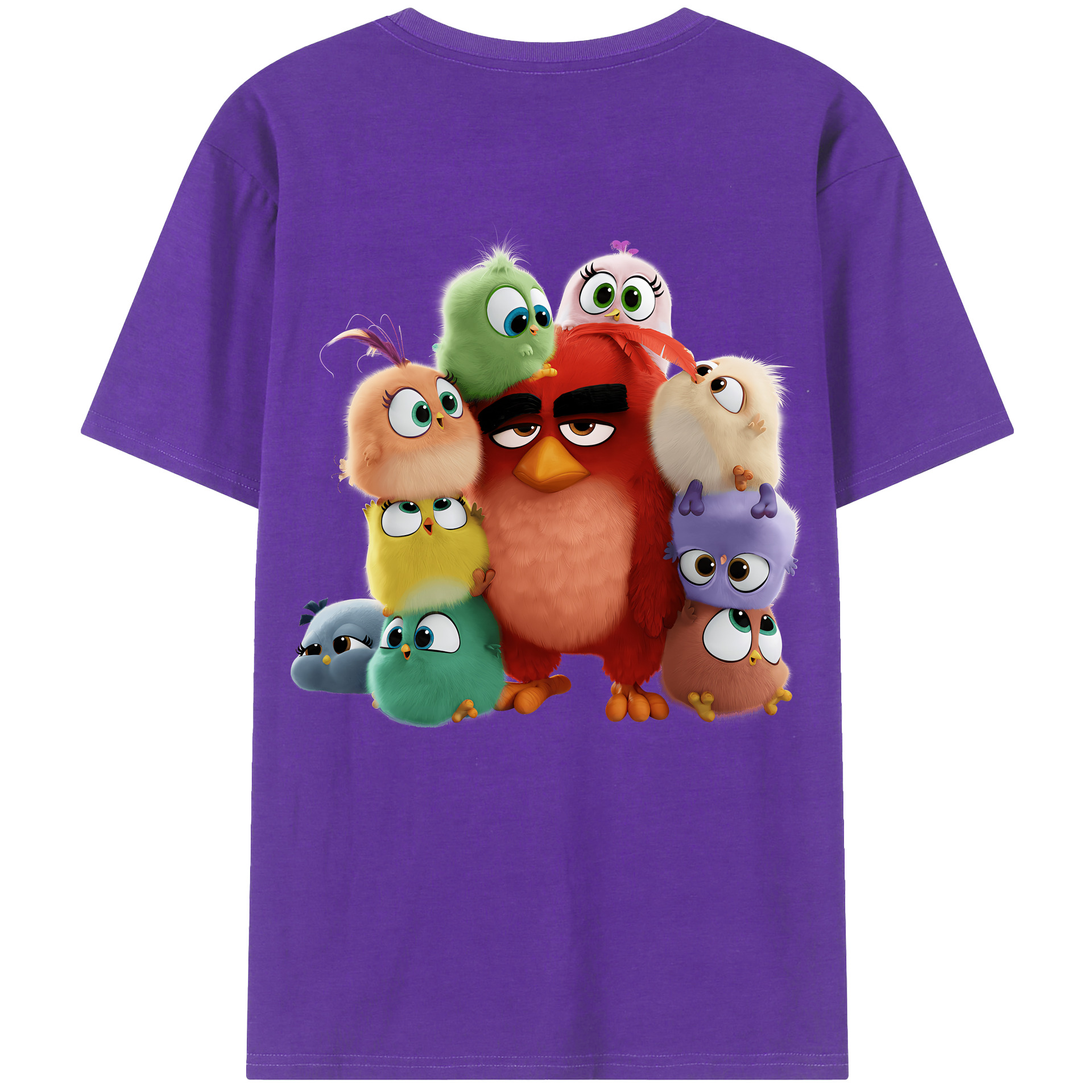 （画像用） Angry Birds アングリーバード 綿100％半袖Tシャツ（背面プリント）