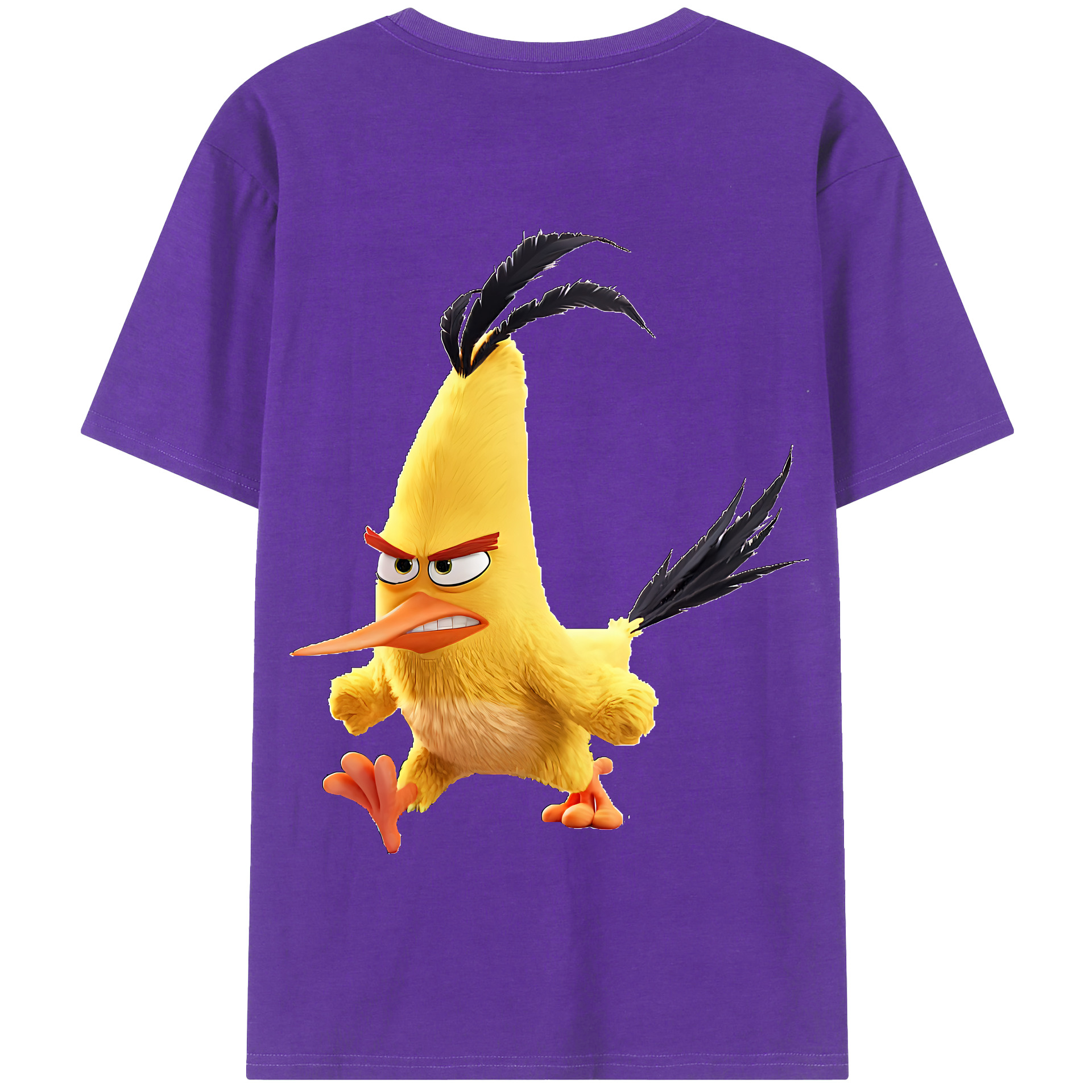 （画像用） Angry Birds アングリーバード 綿100％半袖Tシャツ（背面プリント）