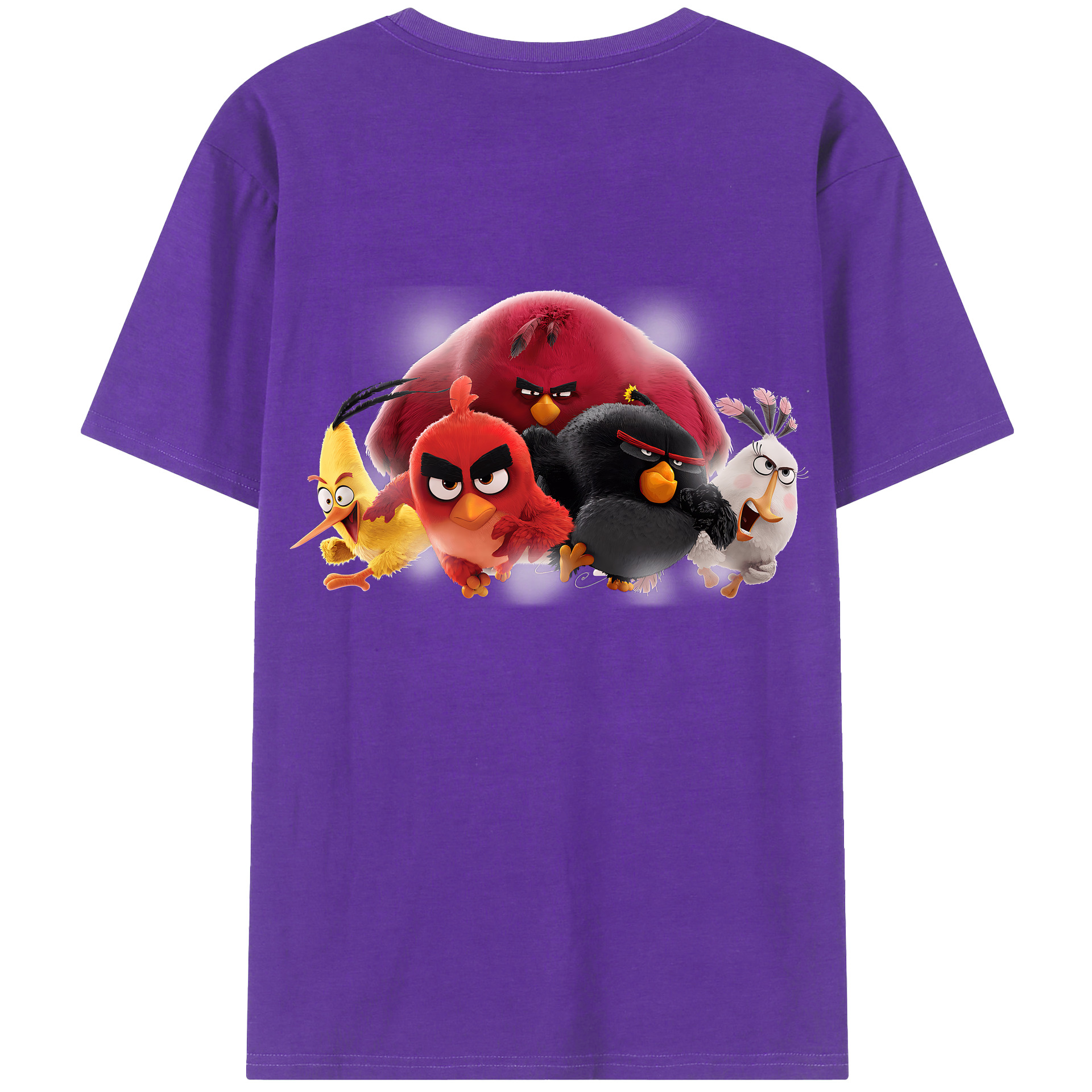 （画像用） Angry Birds アングリーバード 綿100％半袖Tシャツ（背面プリント）