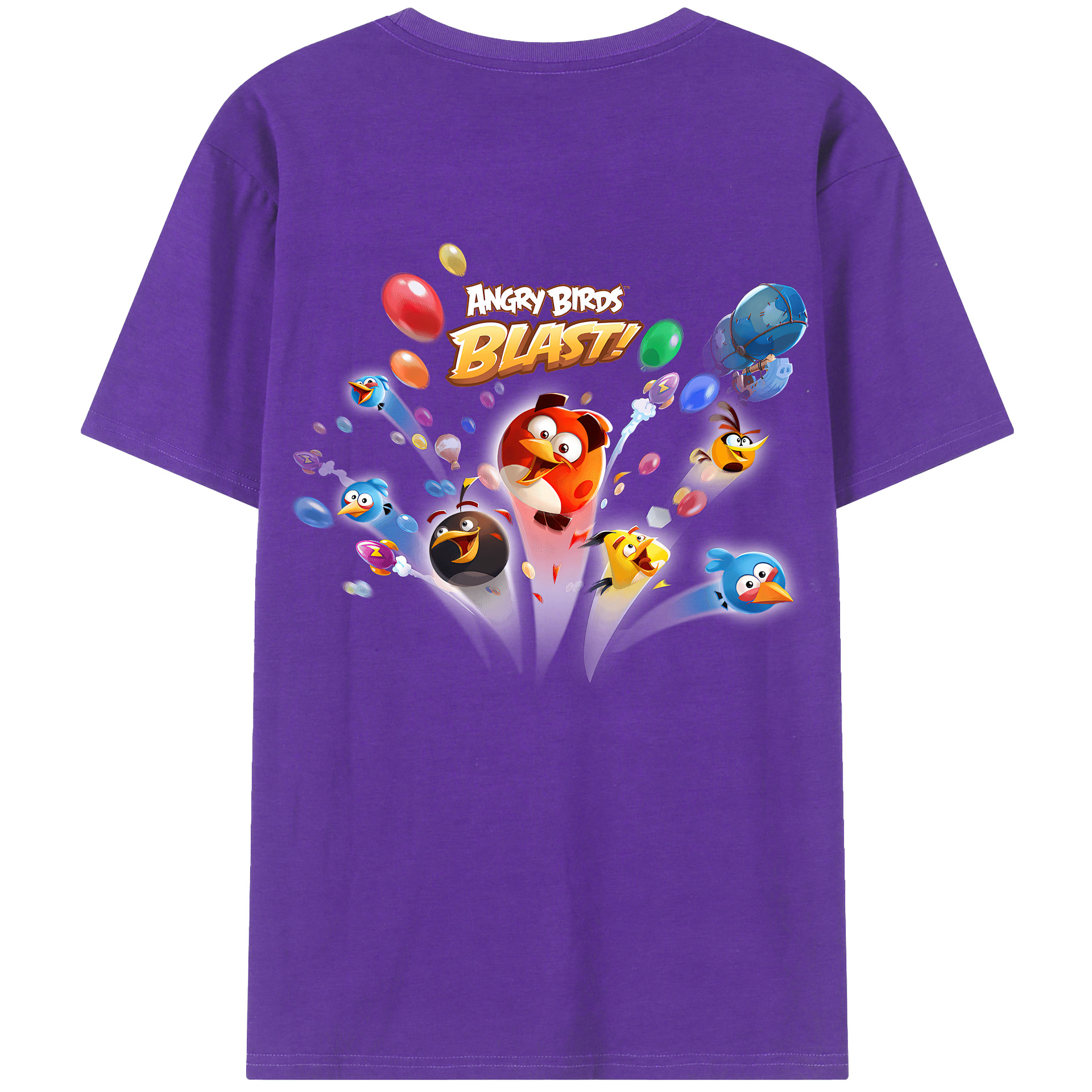 （画像用） Angry Birds アングリーバード 綿100％半袖Tシャツ（背面プリント）