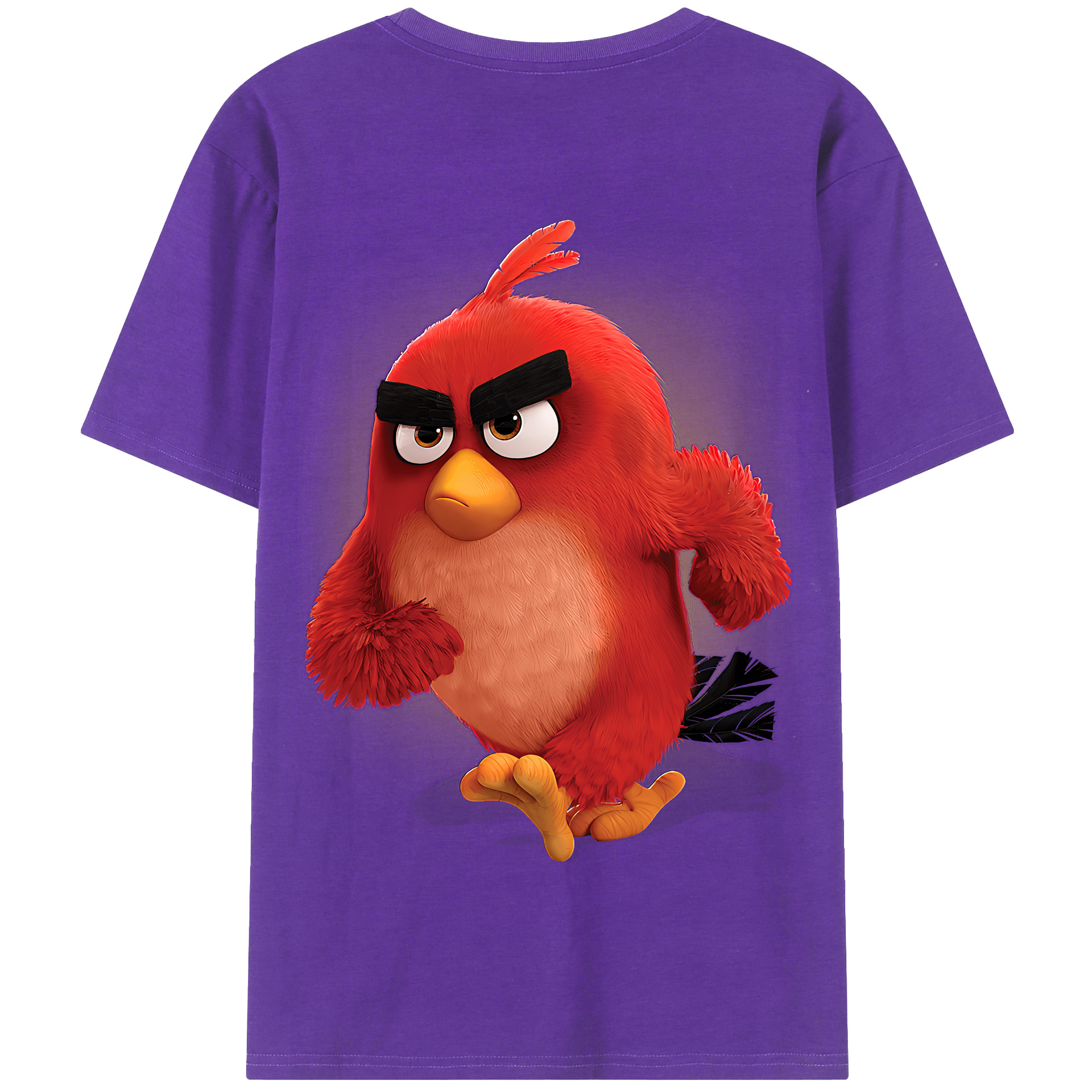 （画像用） Angry Birds アングリーバード 綿100％半袖Tシャツ（背面プリント）