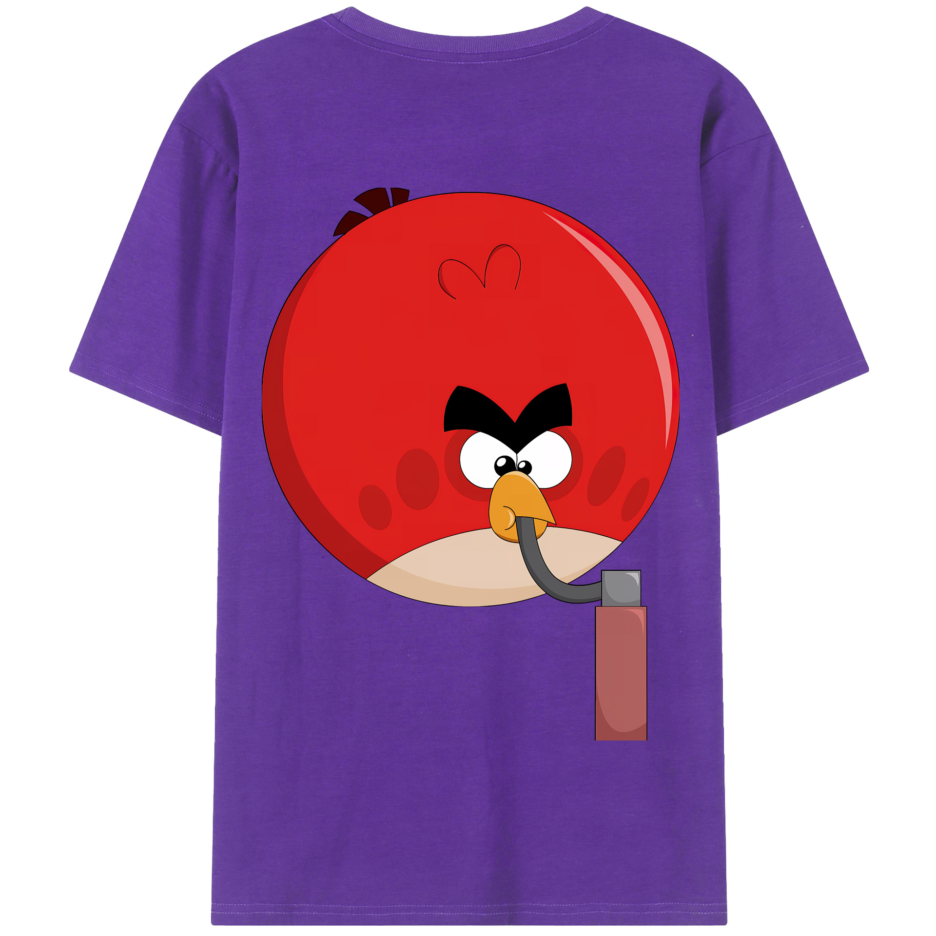 （画像用） Angry Birds アングリーバード 綿100％半袖Tシャツ（背面プリント）