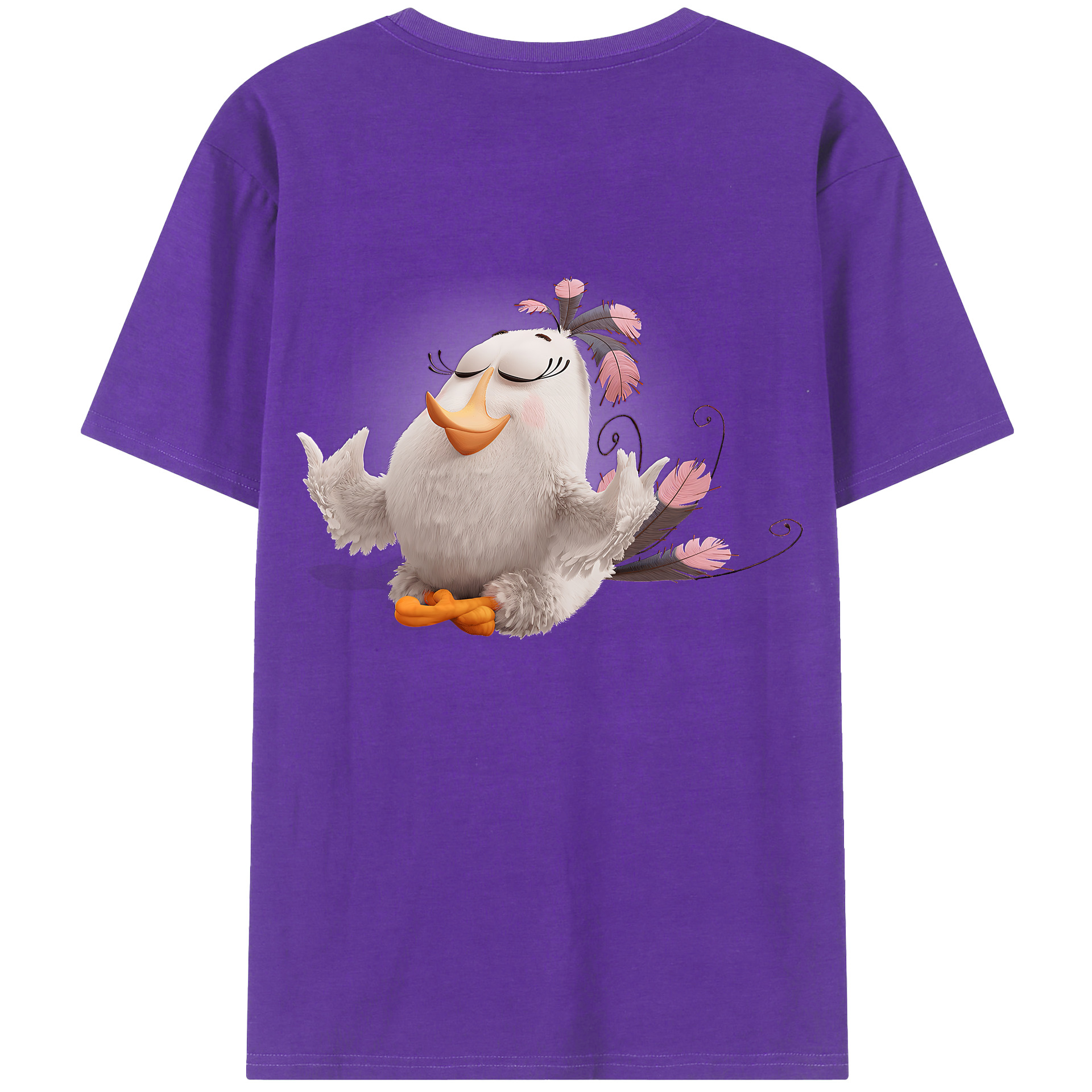 （画像用） Angry Birds アングリーバード 綿100％半袖Tシャツ（背面プリント）