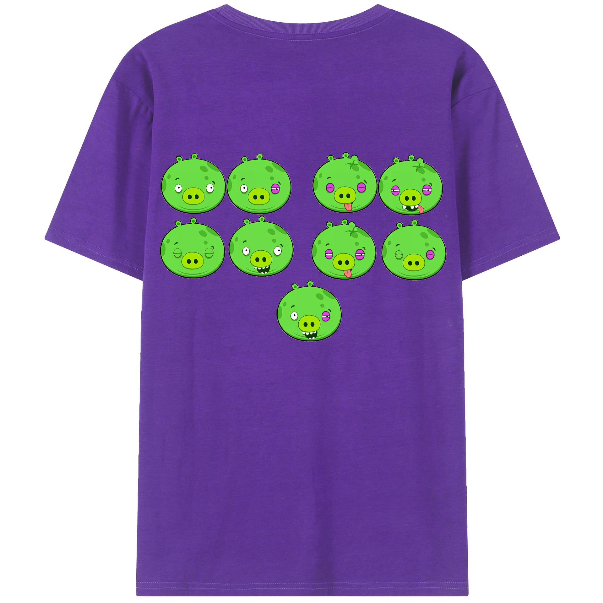 （画像用） Angry Birds アングリーバード 綿100％半袖Tシャツ（背面プリント）