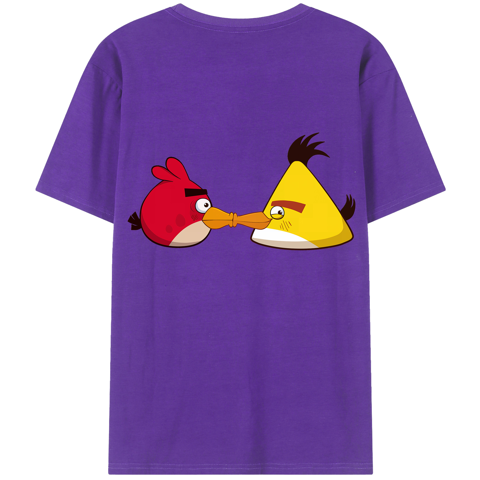 （画像用） Angry Birds アングリーバード 綿100％半袖Tシャツ（背面プリント）