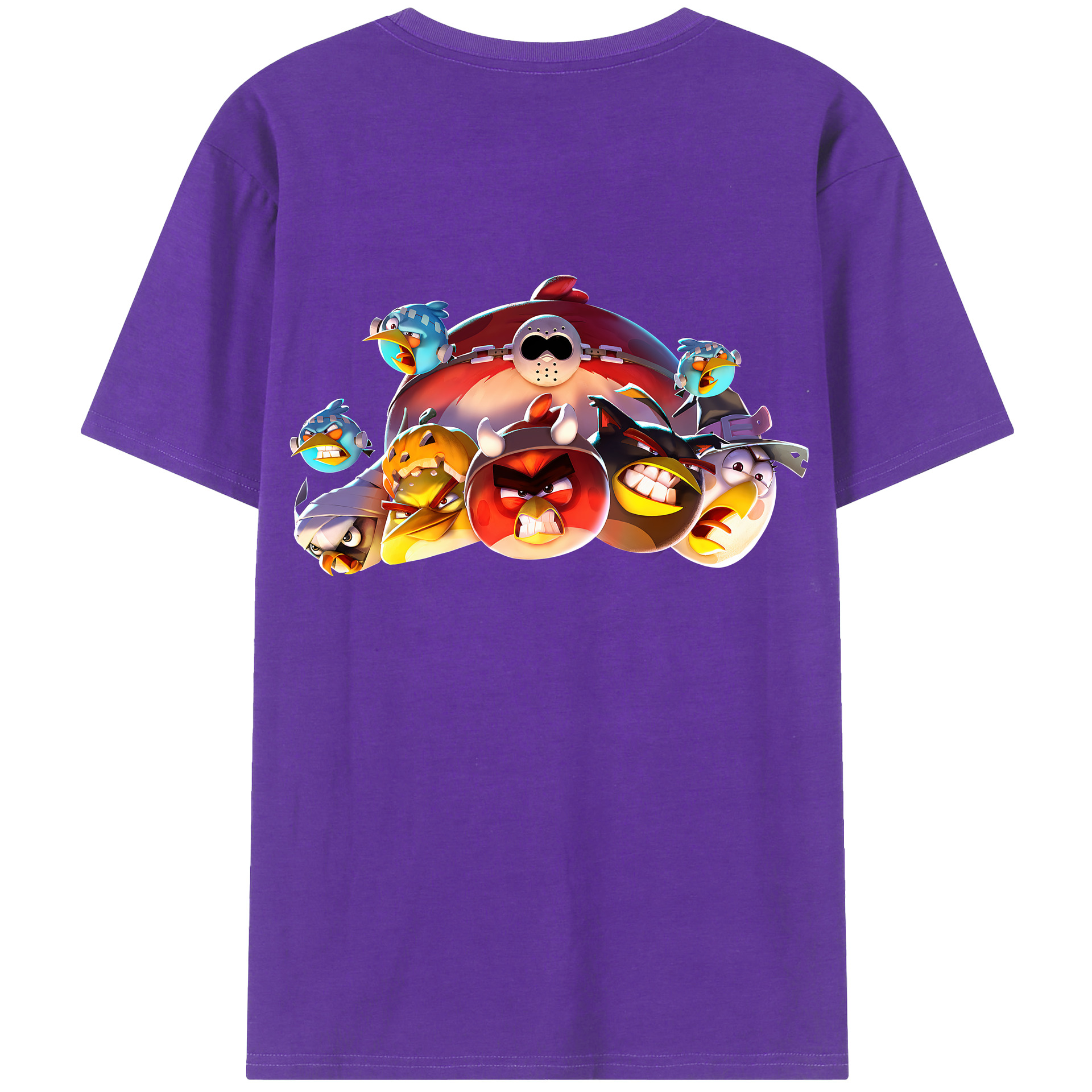 （画像用） Angry Birds アングリーバード 綿100％半袖Tシャツ（背面プリント）
