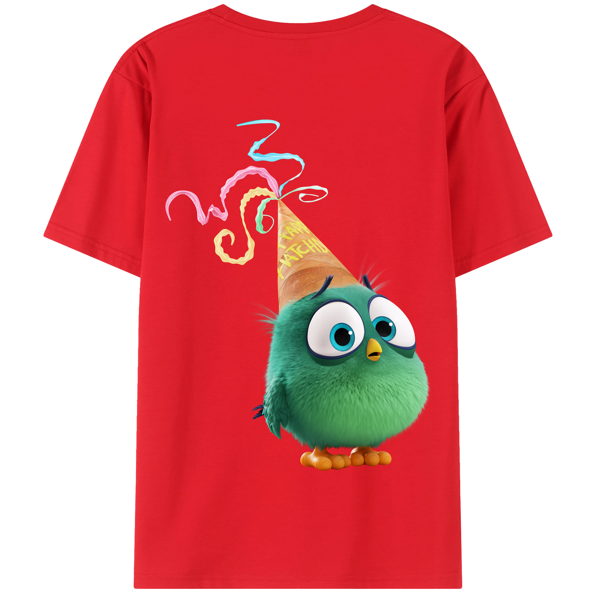 （画像用） Angry Birds アングリーバード 綿100％半袖Tシャツ（背面プリント）