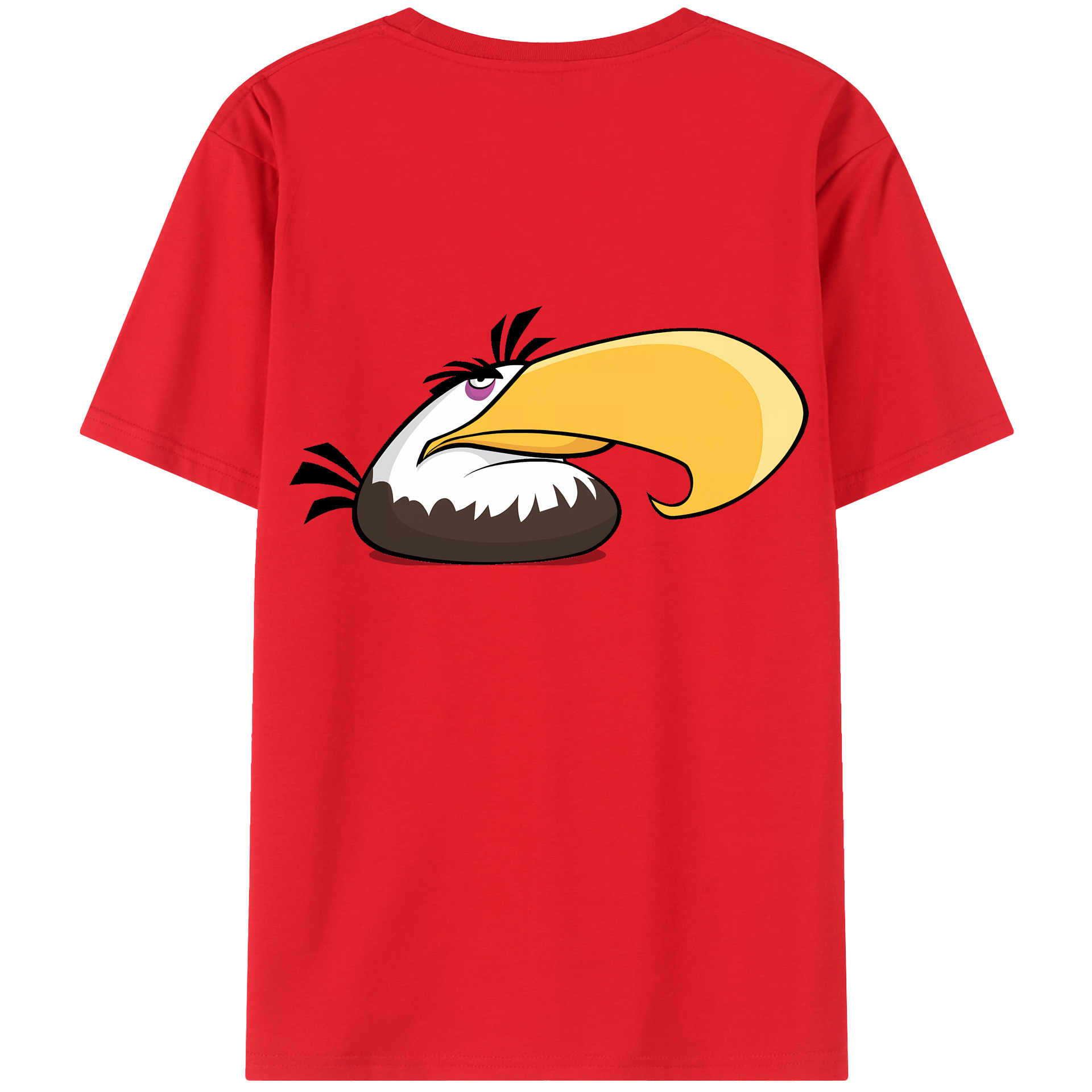 （画像用） Angry Birds アングリーバード 綿100％半袖Tシャツ（背面プリント）