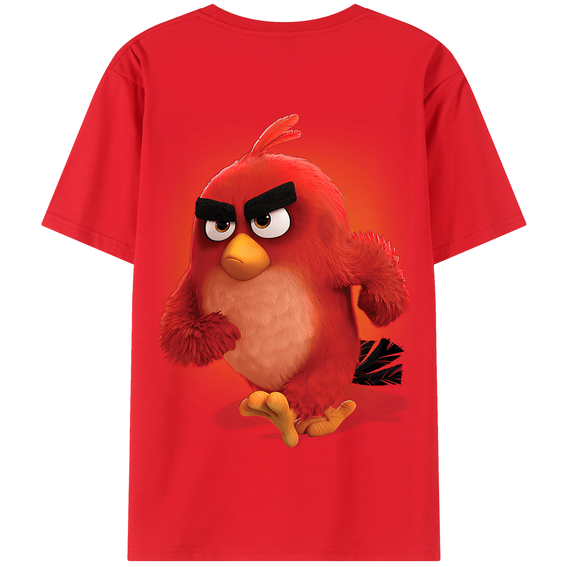 （画像用） Angry Birds アングリーバード 綿100％半袖Tシャツ（背面プリント）