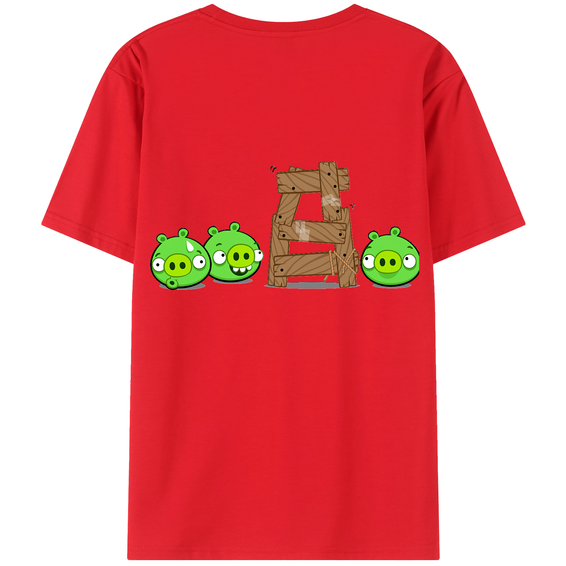（画像用） Angry Birds アングリーバード 綿100％半袖Tシャツ（背面プリント）