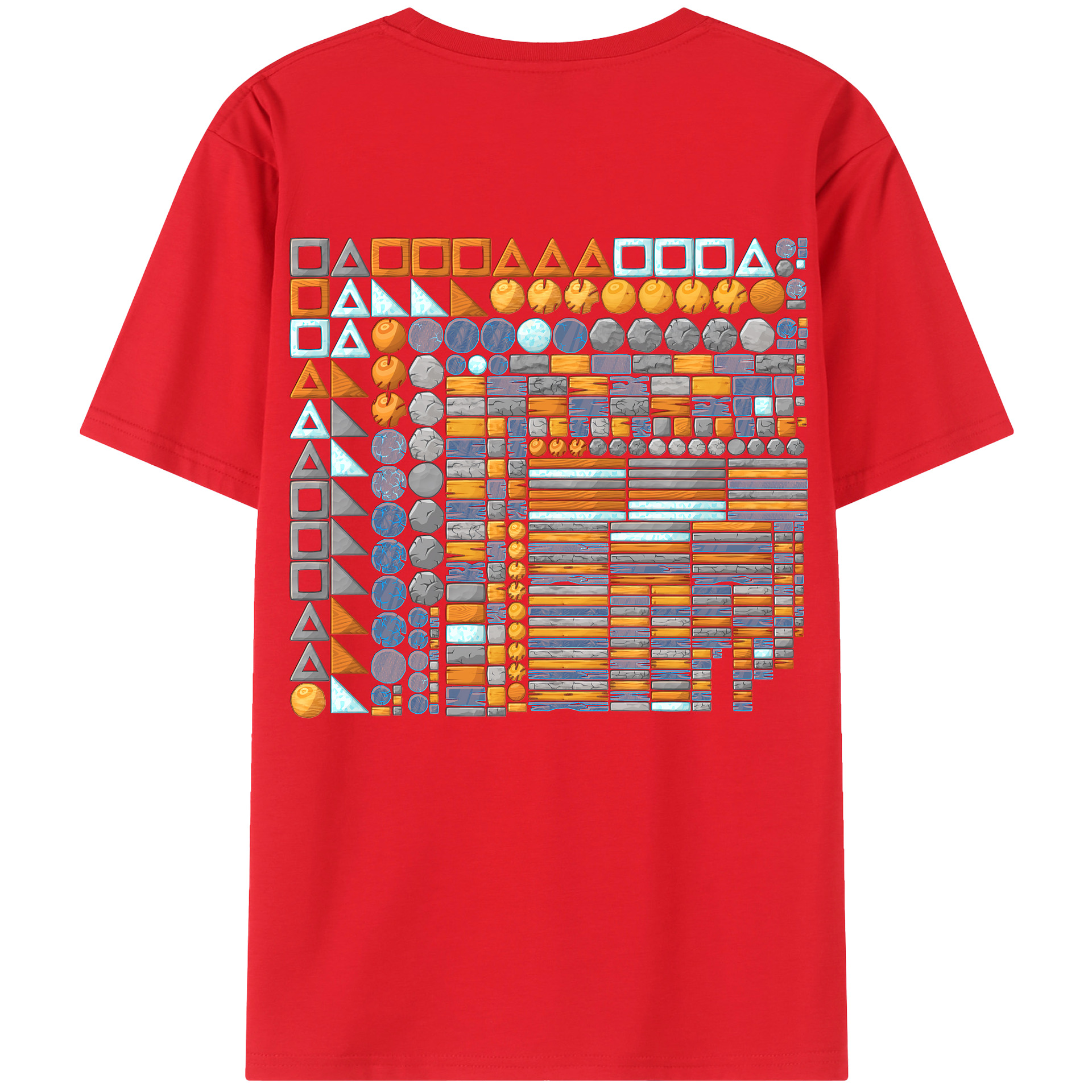 （画像用） Angry Birds アングリーバード 綿100％半袖Tシャツ（背面プリント）