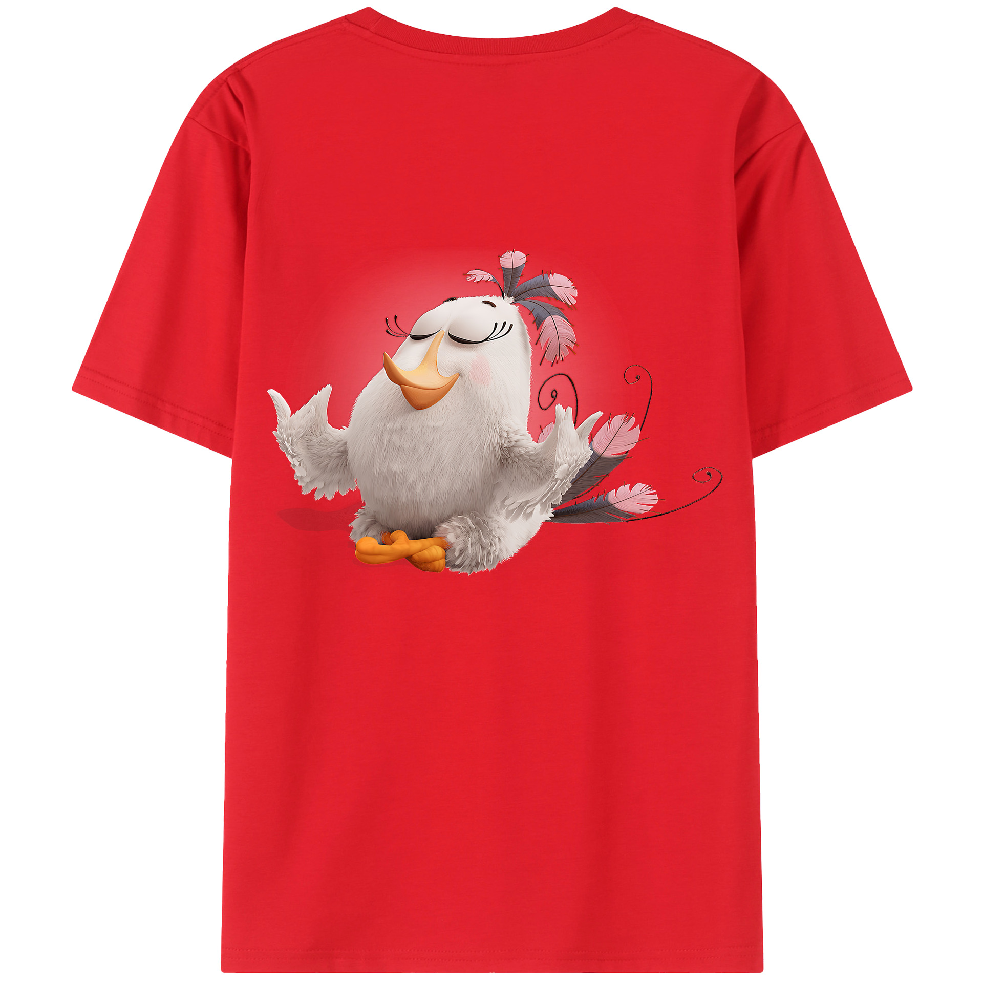 （画像用） Angry Birds アングリーバード 綿100％半袖Tシャツ（背面プリント）