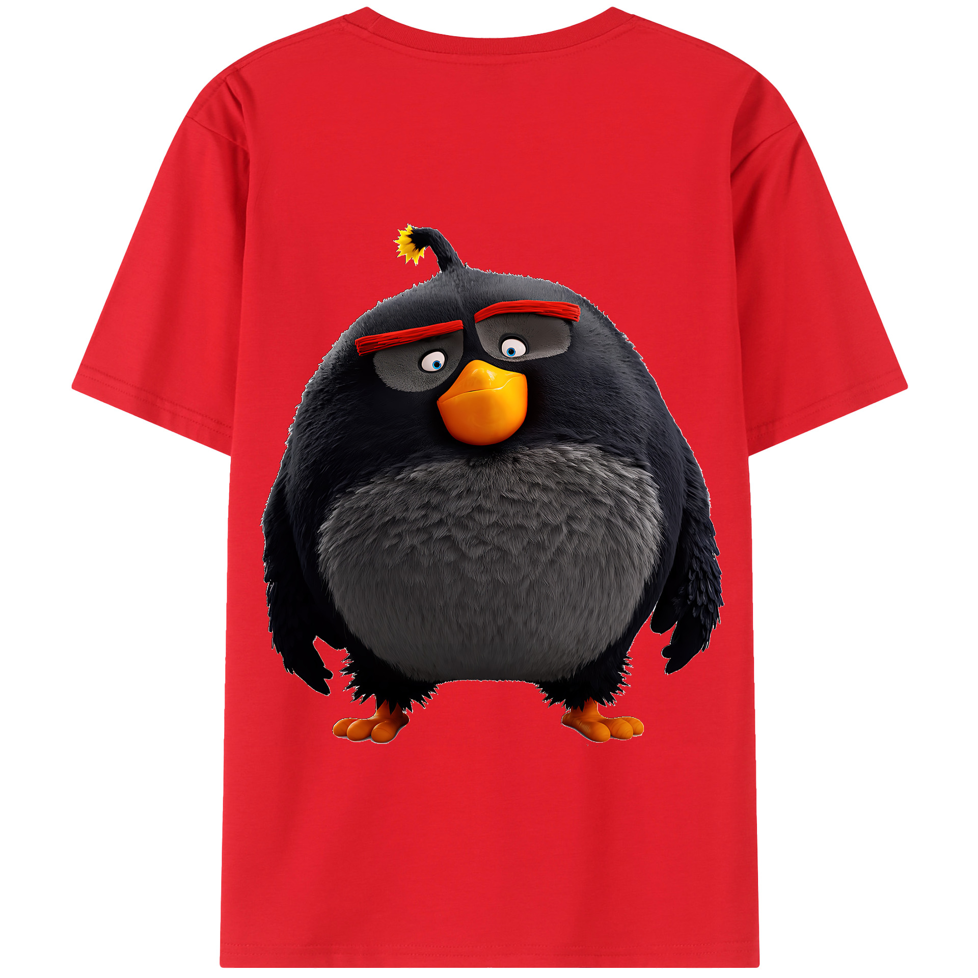 （画像用） Angry Birds アングリーバード 綿100％半袖Tシャツ（背面プリント）