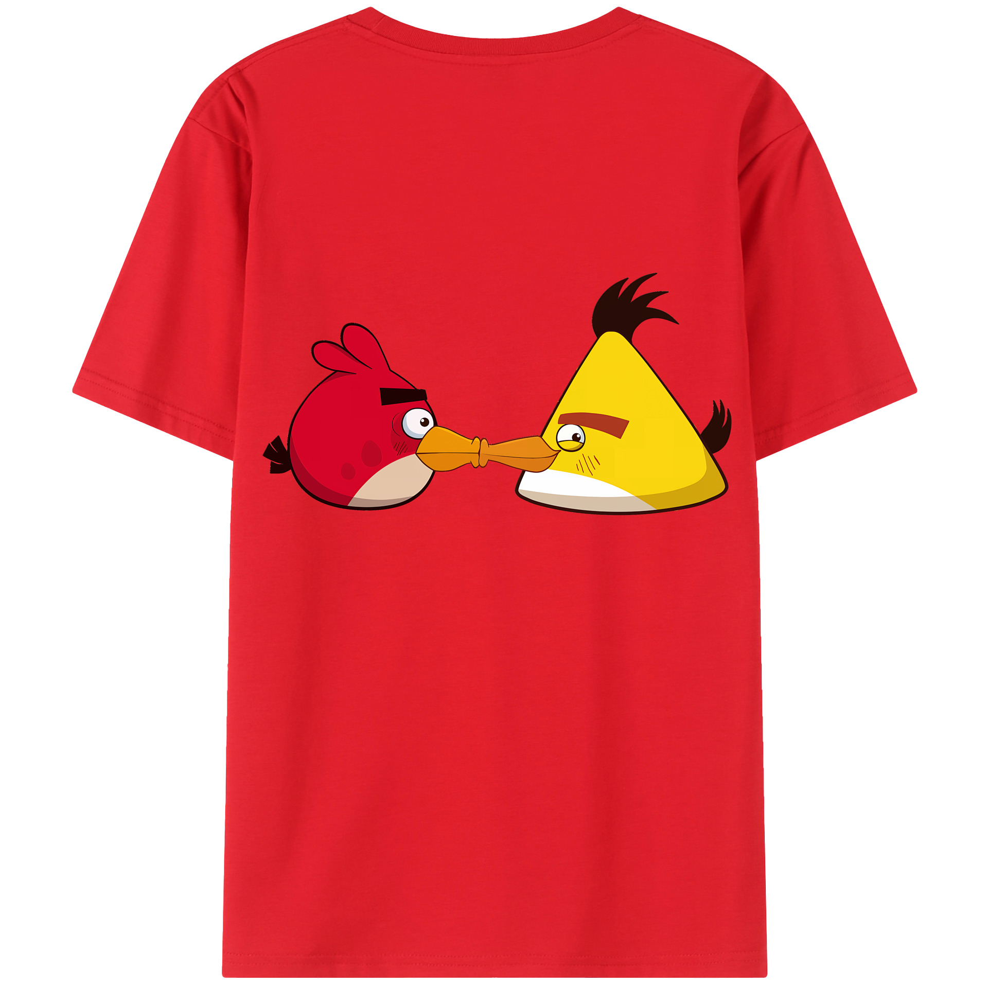 （画像用） Angry Birds アングリーバード 綿100％半袖Tシャツ（背面プリント）