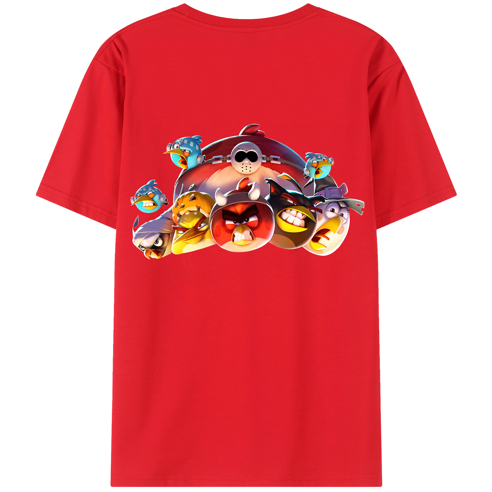 （画像用） Angry Birds アングリーバード 綿100％半袖Tシャツ（背面プリント）