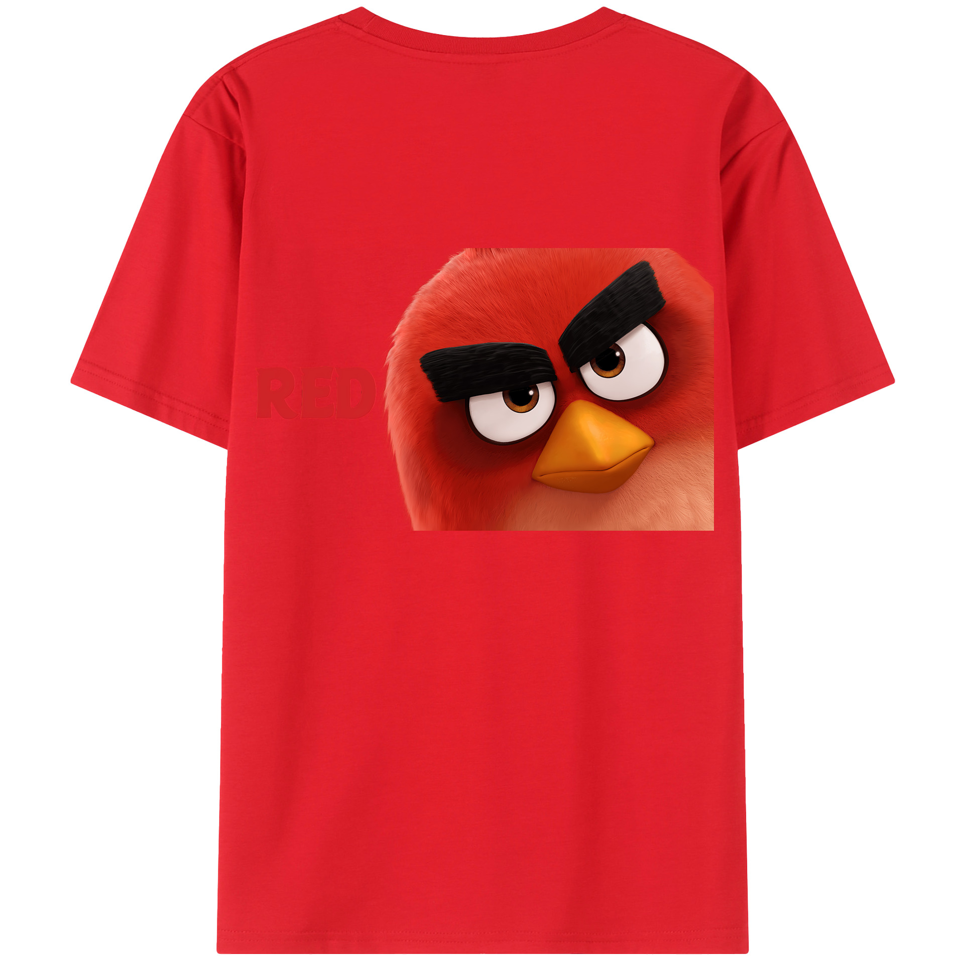（画像用） Angry Birds アングリーバード 綿100％半袖Tシャツ（背面プリント）