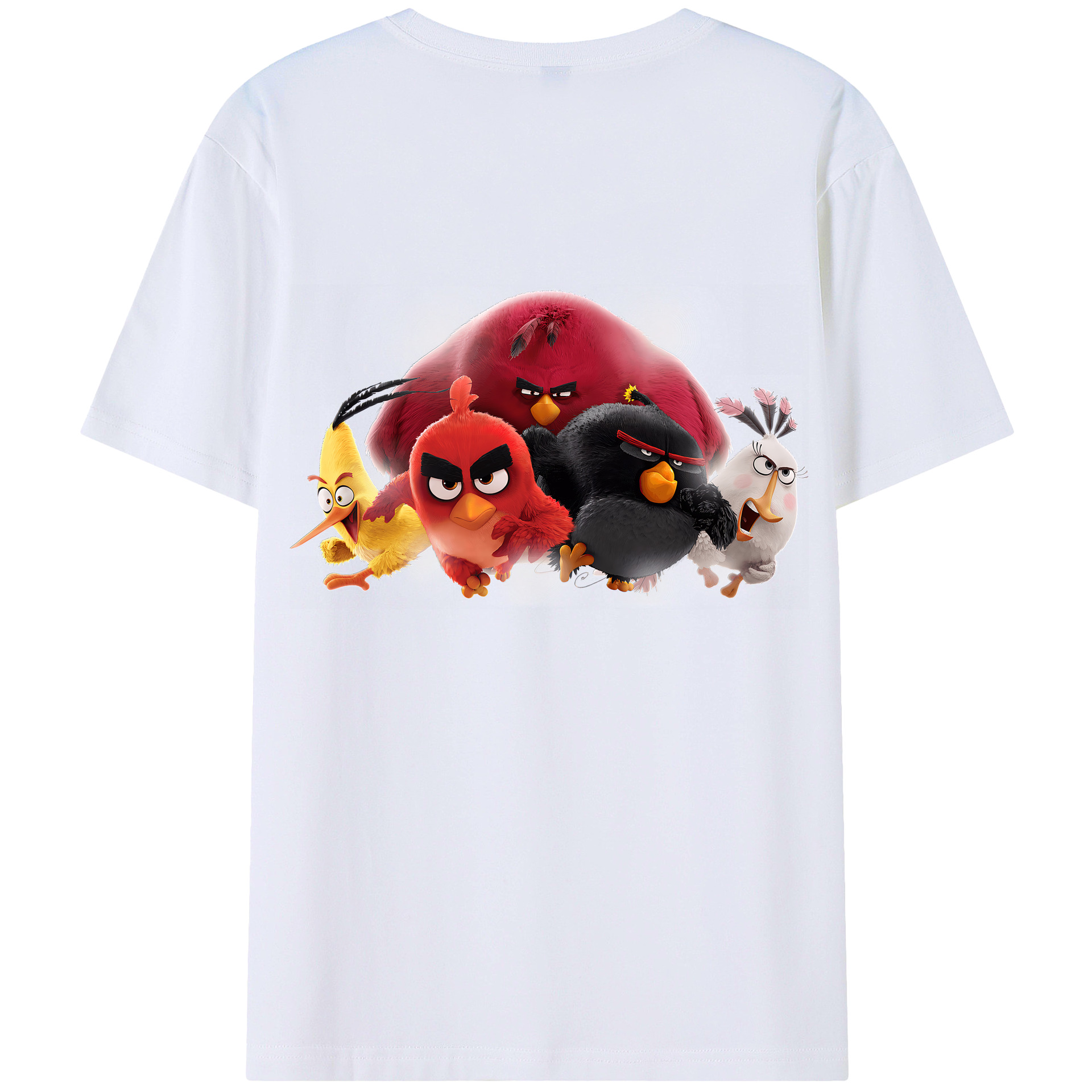 （画像用） Angry Birds アングリーバード 綿100％半袖Tシャツ（背面プリント）