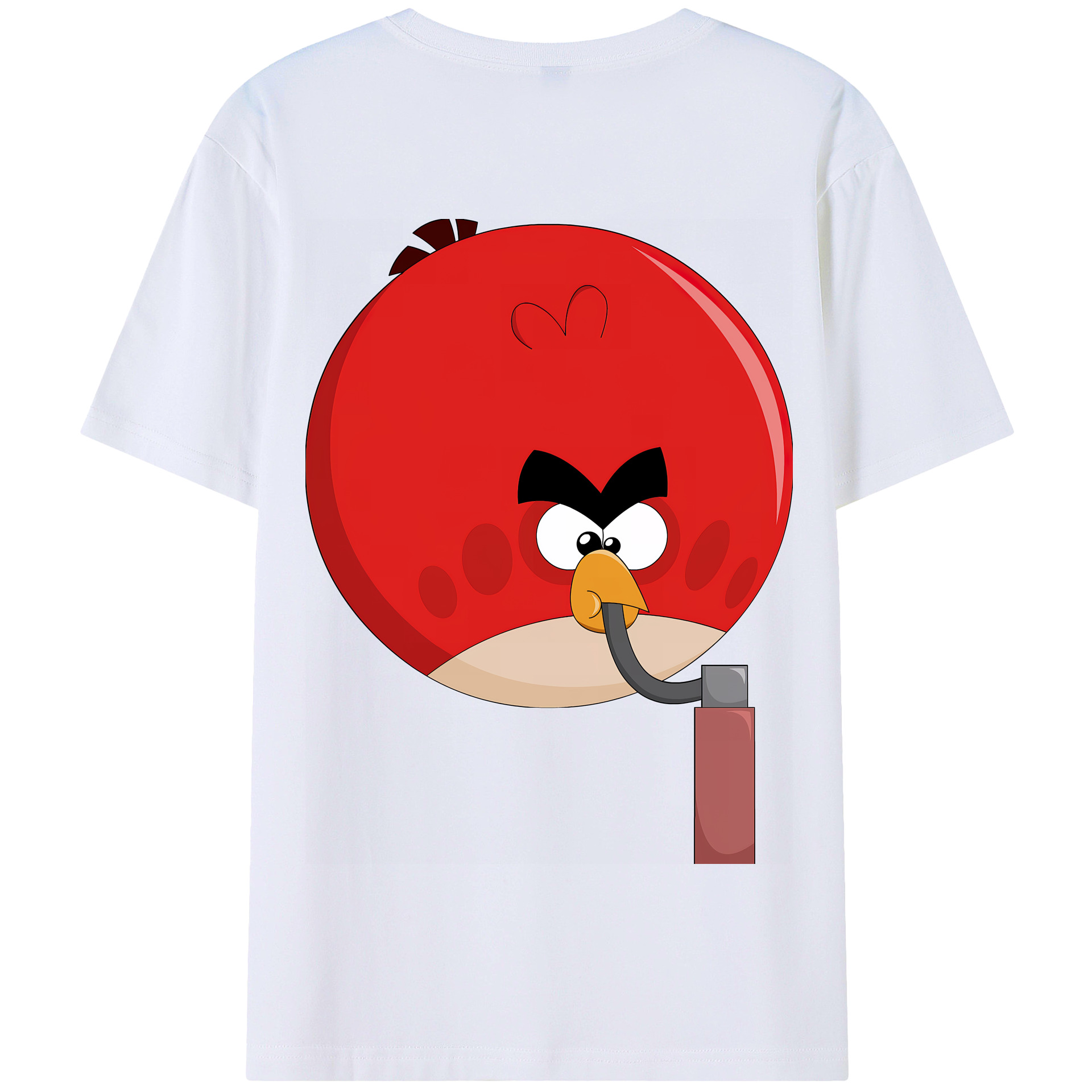 （画像用） Angry Birds アングリーバード 綿100％半袖Tシャツ（背面プリント）
