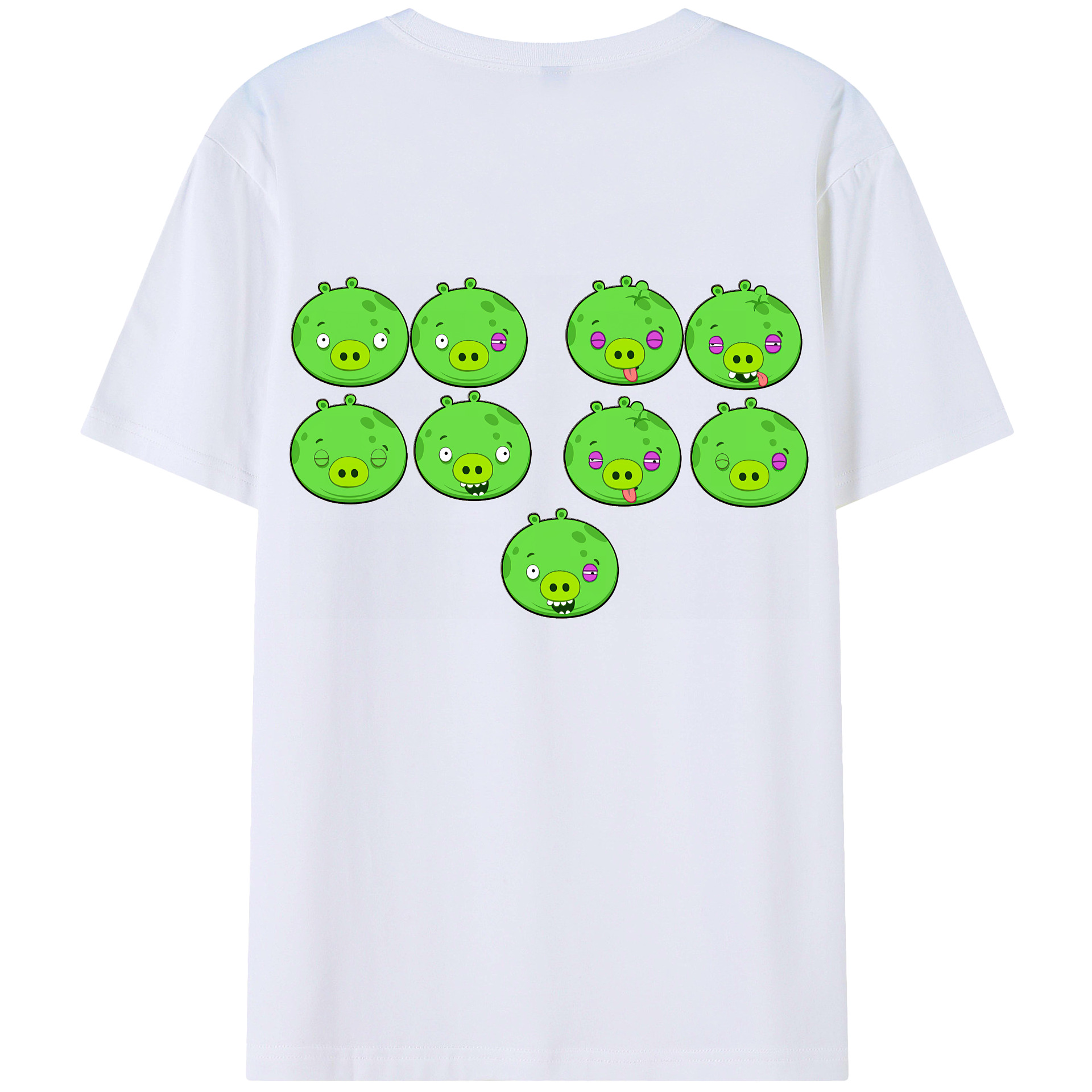 （画像用） Angry Birds アングリーバード 綿100％半袖Tシャツ（背面プリント）