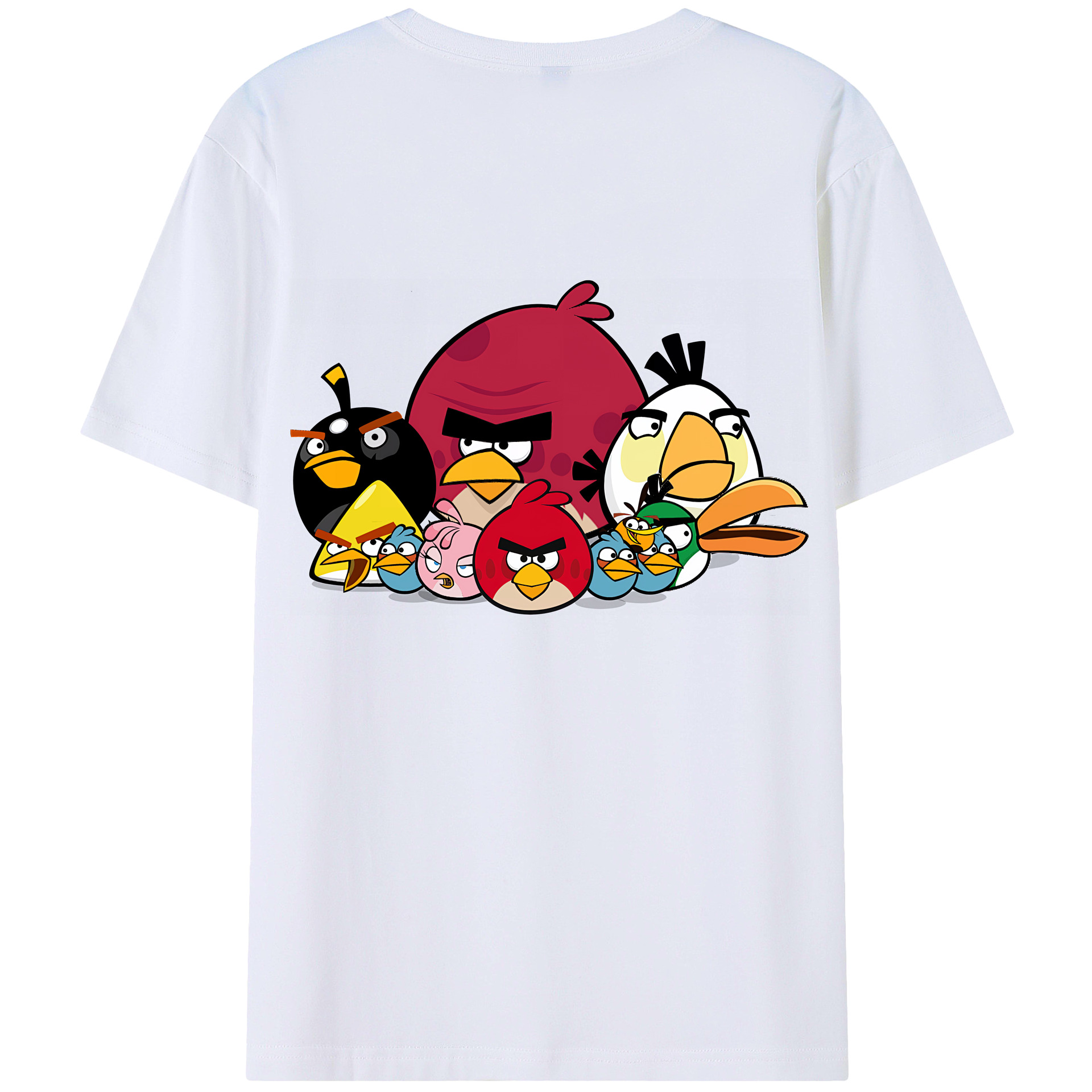 （画像用） Angry Birds アングリーバード 綿100％半袖Tシャツ（背面プリント）